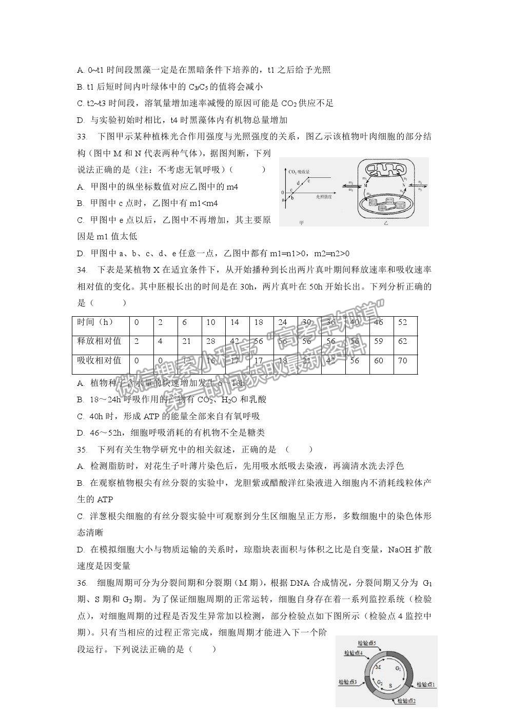 2021長春市實(shí)驗(yàn)中學(xué)高二下學(xué)期期末考試生物試卷及答案