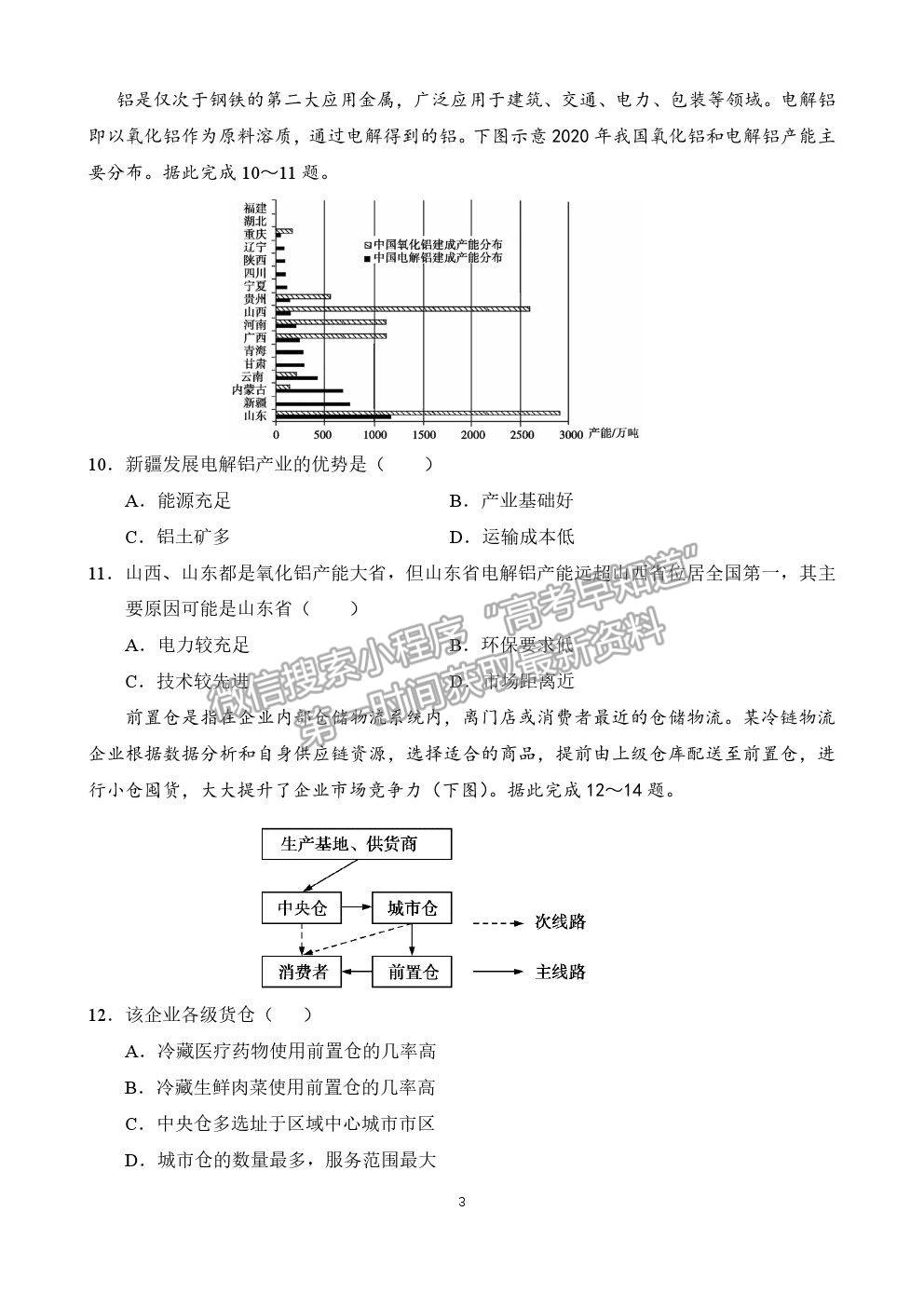 2021廣東省廣雅、執(zhí)信、二中、六中、省實(shí)五校高一下學(xué)期期末聯(lián)考地理試卷及答案