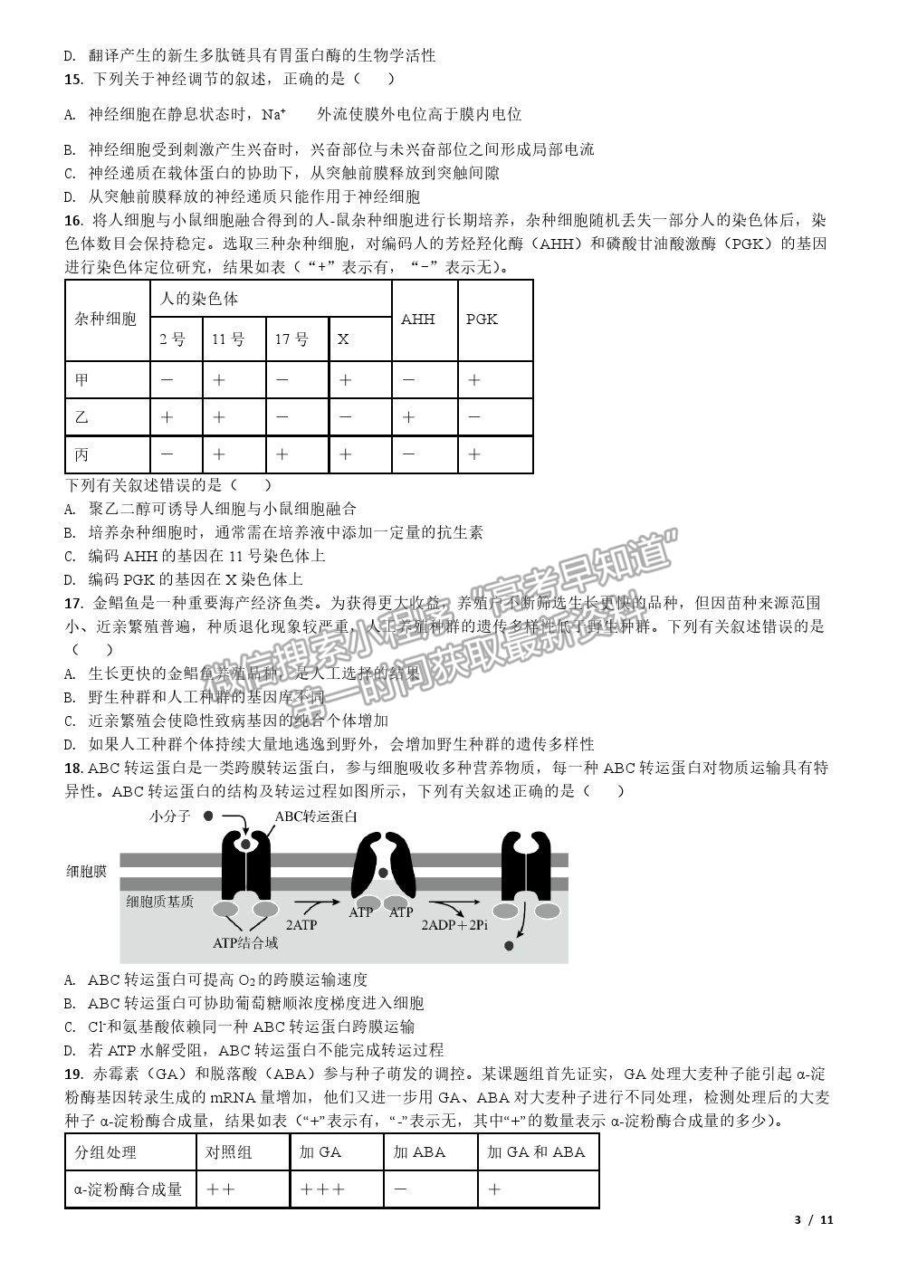 2020新高考Ⅱ卷真題生物試卷及參考答案