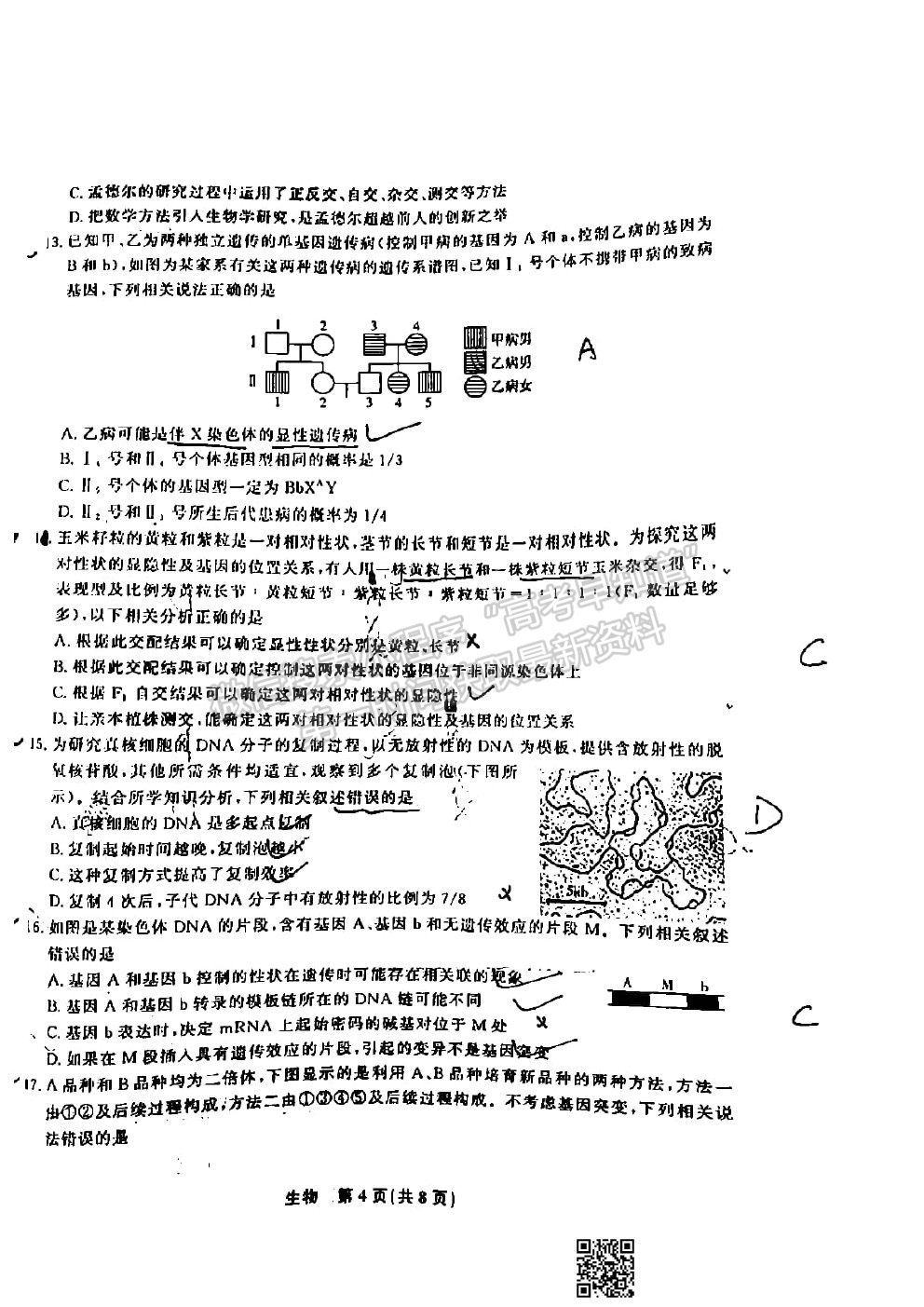 2022江西智學聯(lián)盟體高三聯(lián)考生物試卷及答案