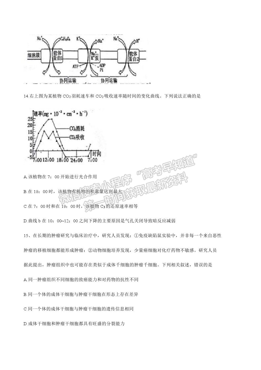 2021廣東省梅州市豐順縣高三第一次質(zhì)檢生物試卷及答案