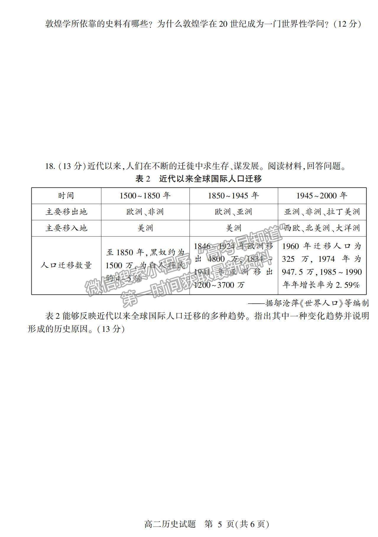 2021山東省臨沂市蘭山區(qū)、蘭陵縣高二下學(xué)期期中考試歷史試卷及答案