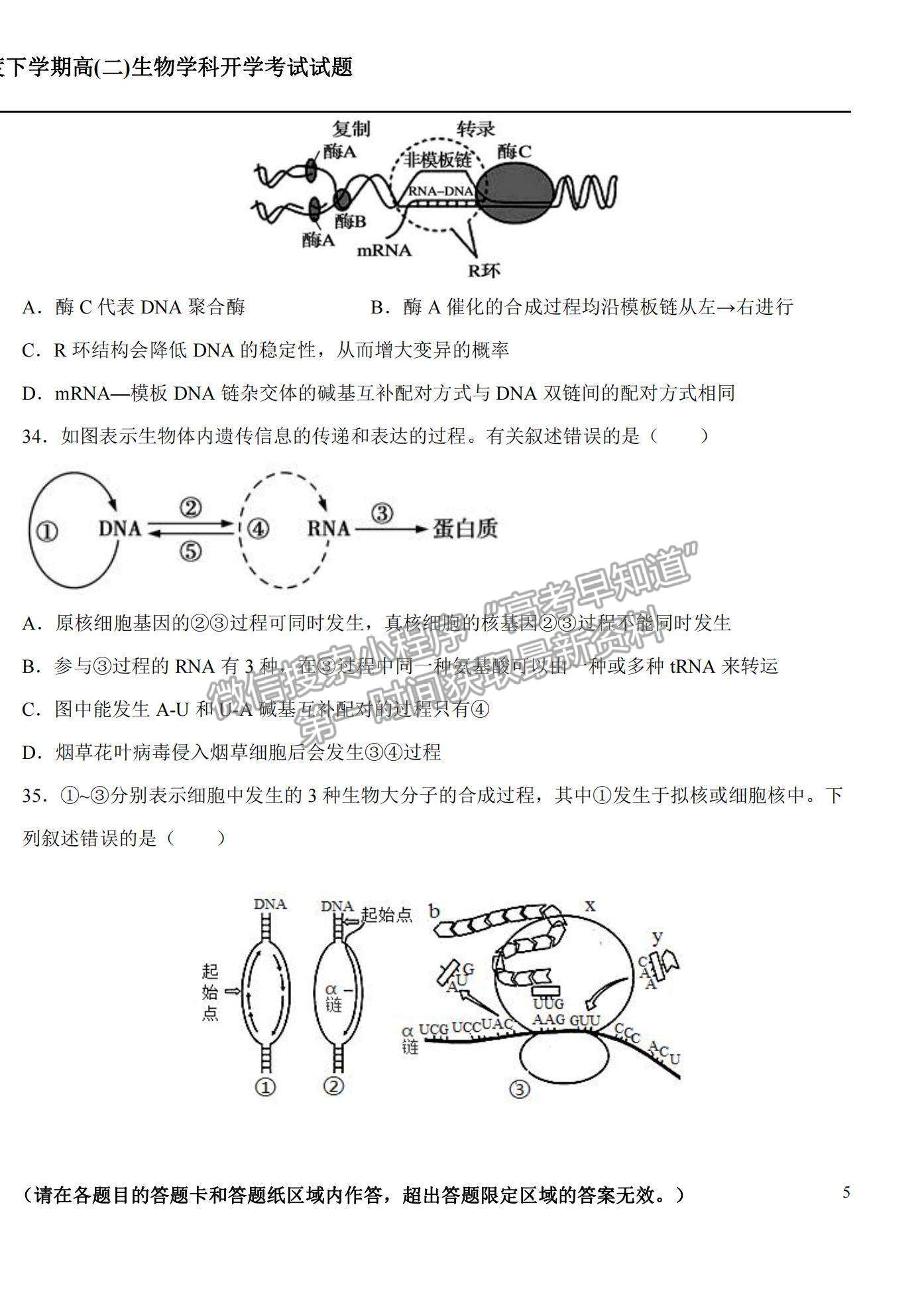 2022黑龍江雙鴨山一中高二上學(xué)期開學(xué)考試生物試題及參考答案