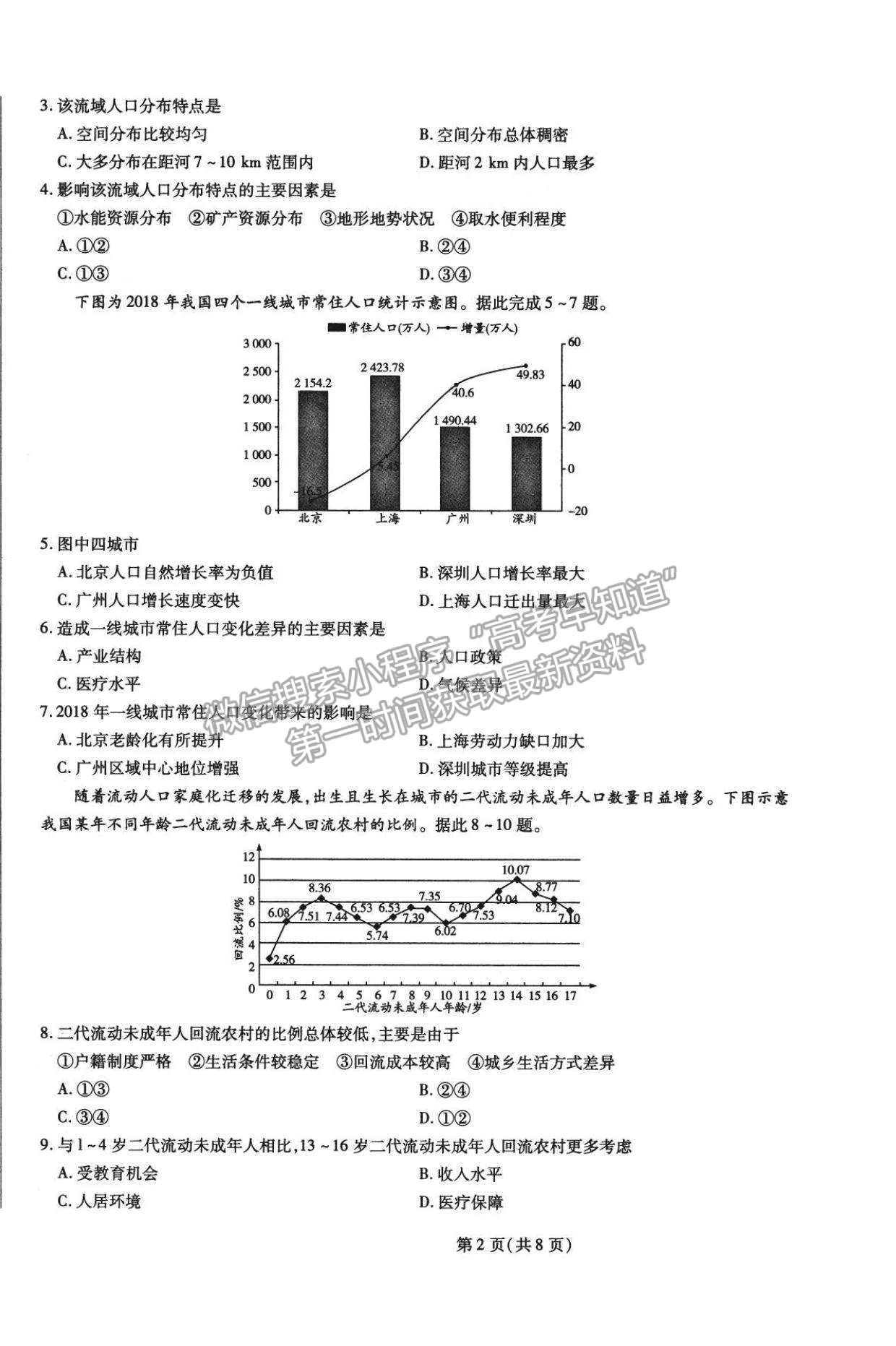 2021合肥六中高一下學(xué)期期中考試地理試題及答案