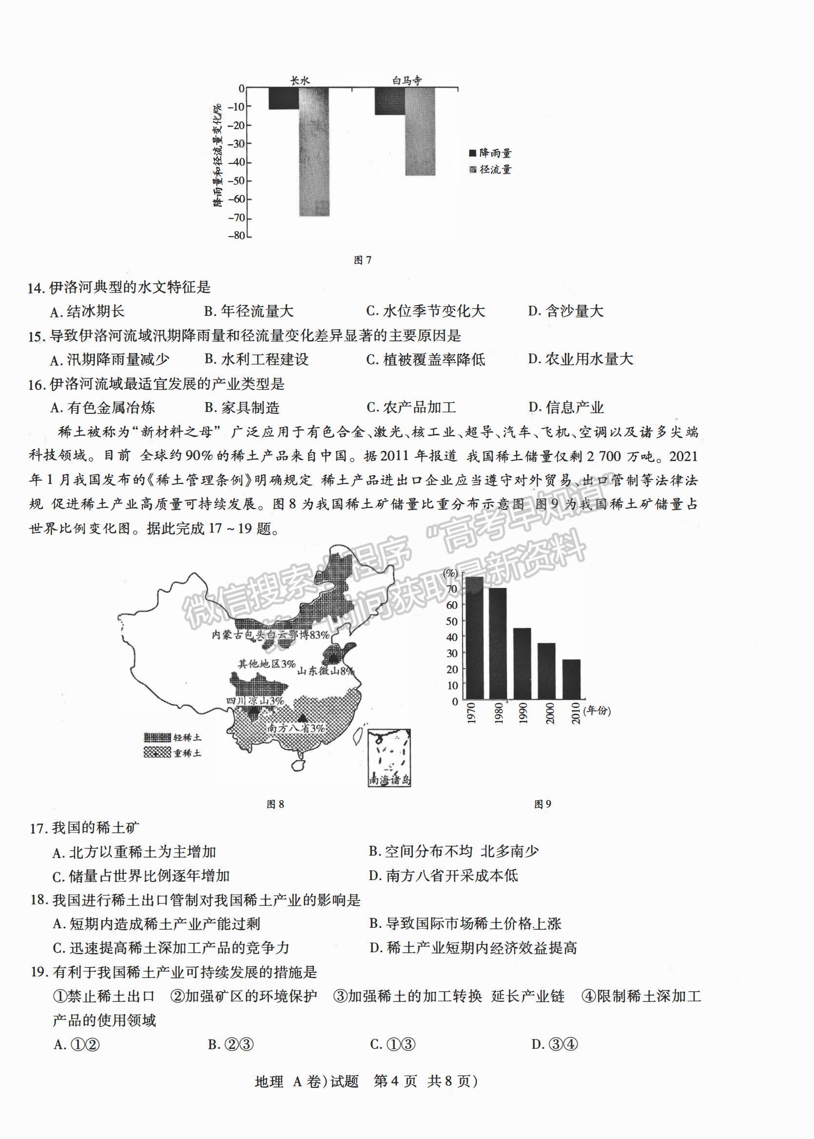 2021合肥六中高二下學(xué)期期中考試地理試題及答案