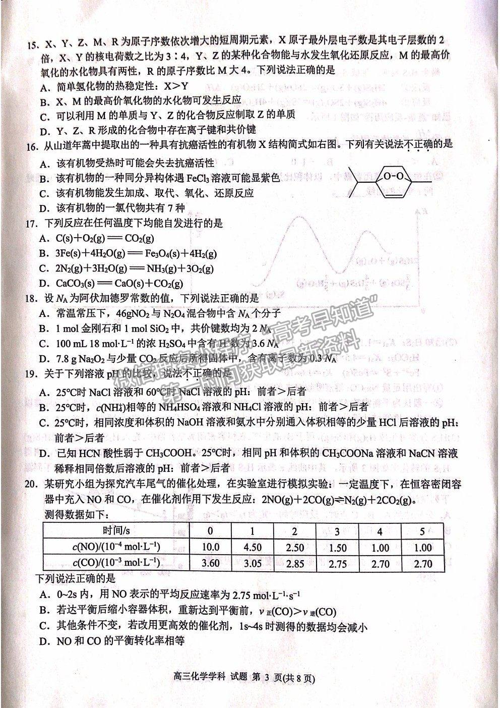 2022浙江省“七彩陽(yáng)光”新高考研究聯(lián)盟高三上學(xué)期返?？荚嚮瘜W(xué)試卷及答案