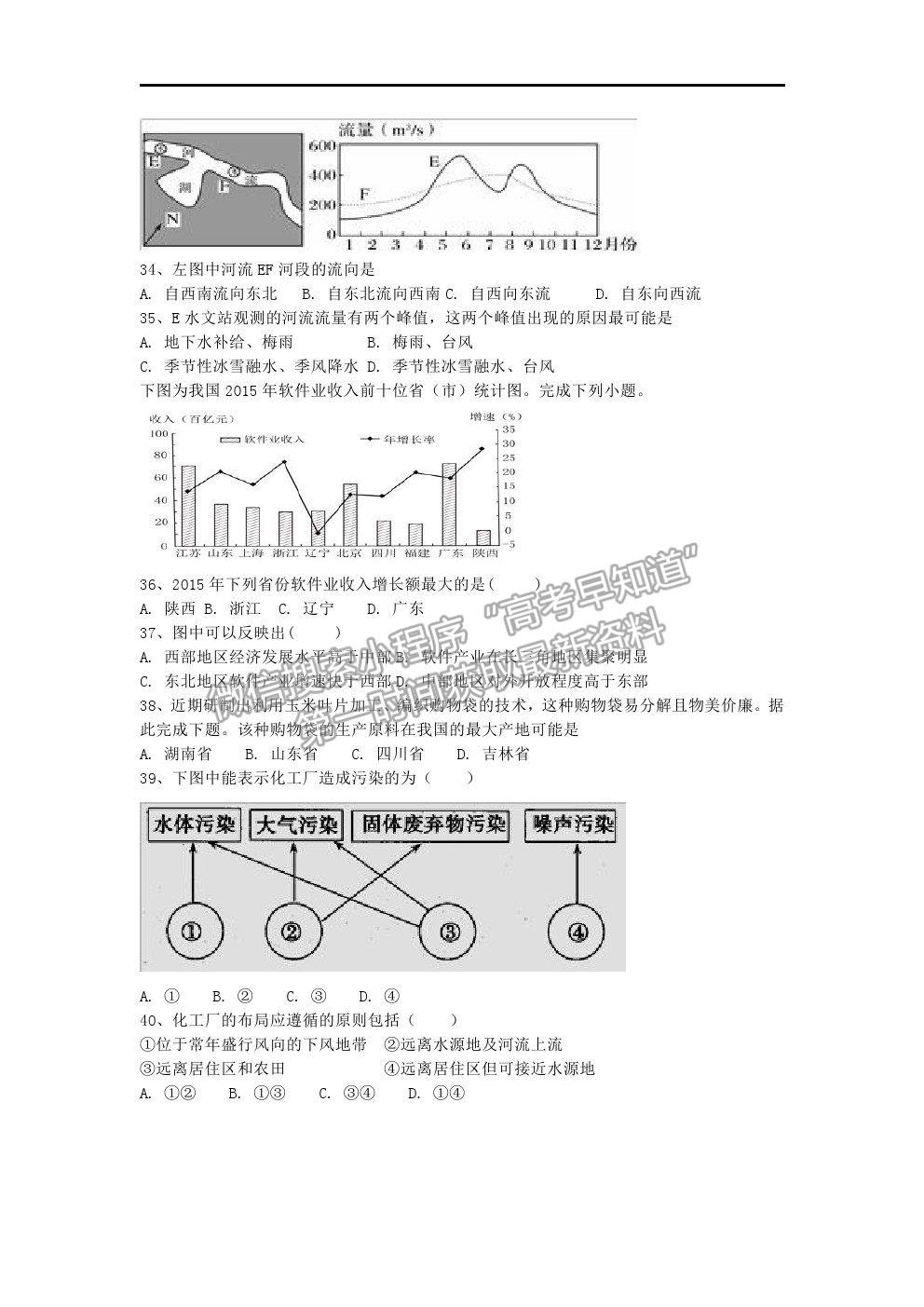 2021黑龍江省綏化一中高二下學期期中考試地理試題及答案