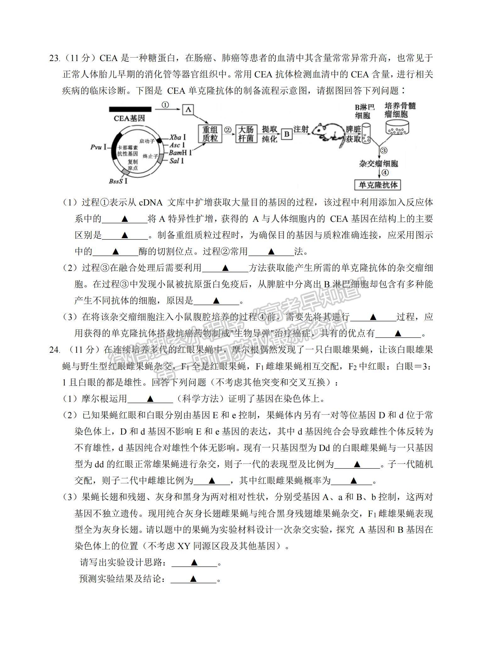 2021江蘇省蘇州中學(xué)高二暑期自主學(xué)習(xí)質(zhì)量評(píng)估生物試題及參考答案