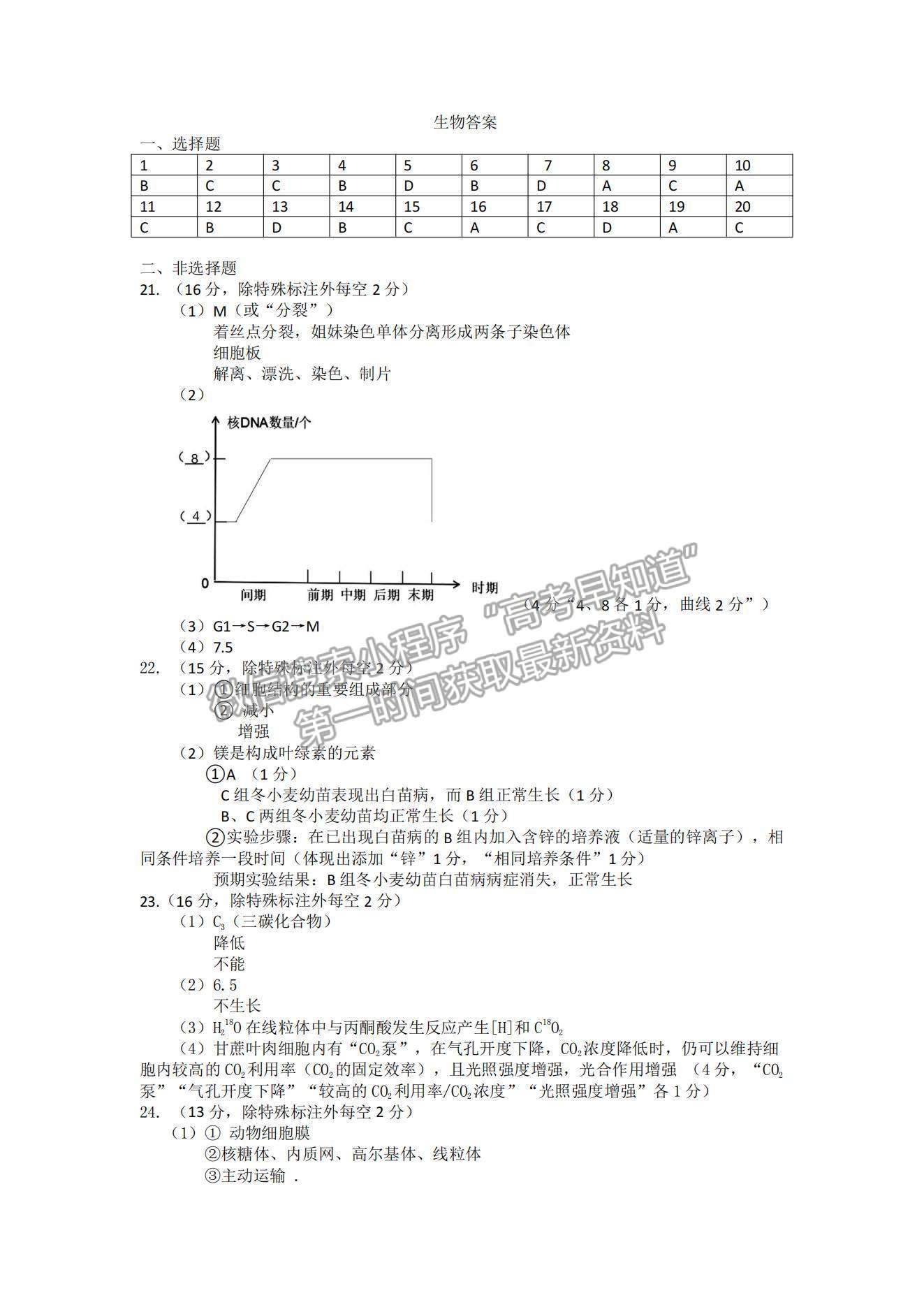 2022湖北省新高考聯(lián)考協(xié)作體高三上學(xué)期起點(diǎn)考試生物試題及參考答案