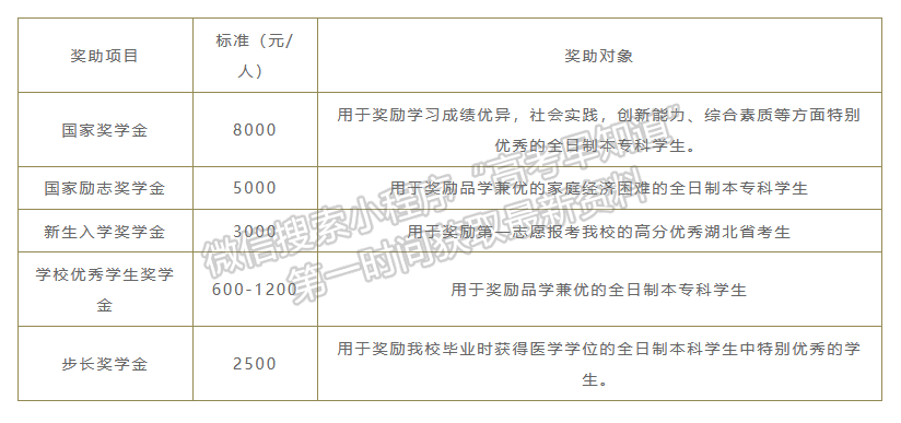 湖北中医药大学奖学金政策