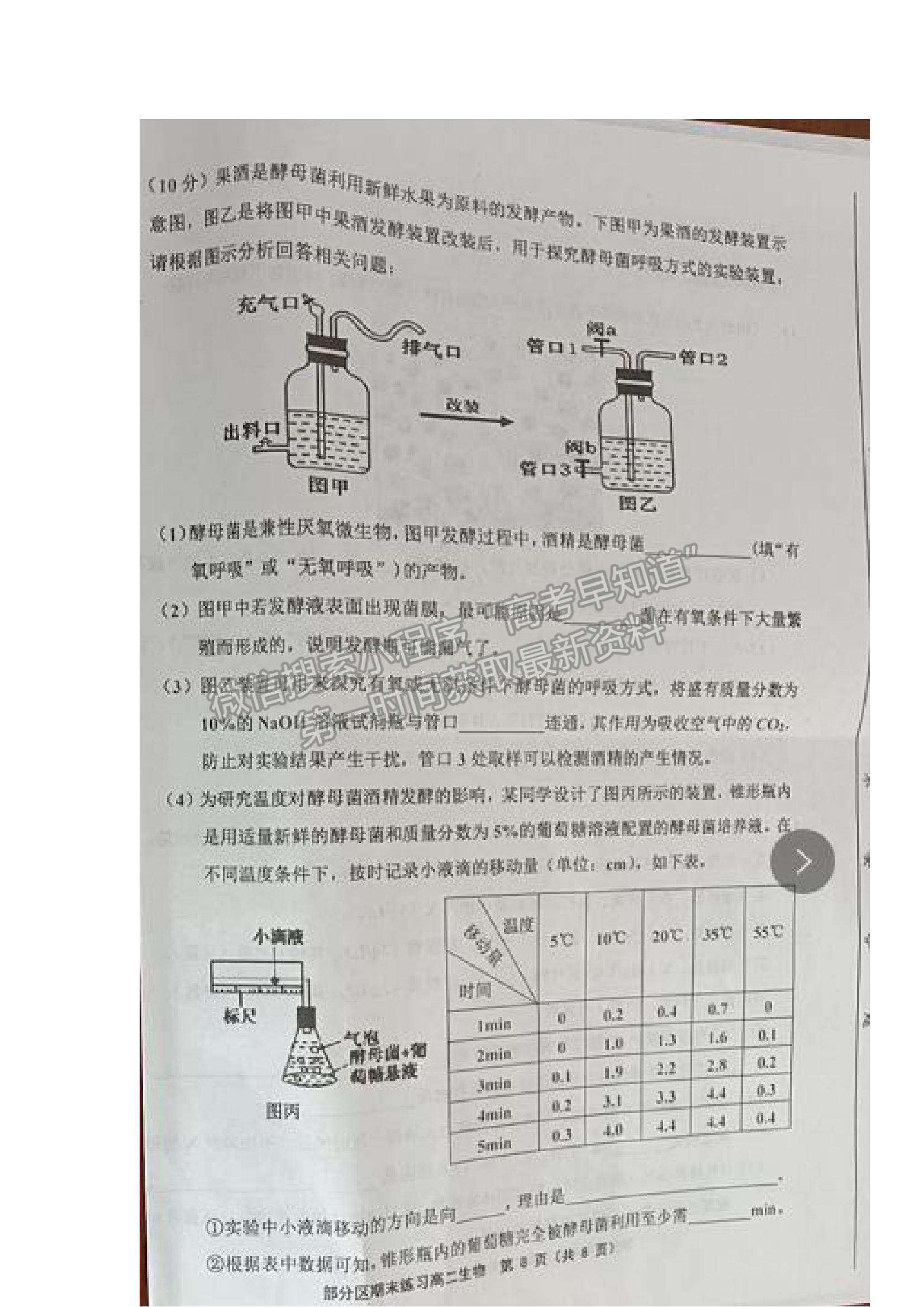 2021天津市部分區(qū)高二下學期期末考試生物試題及參考答案