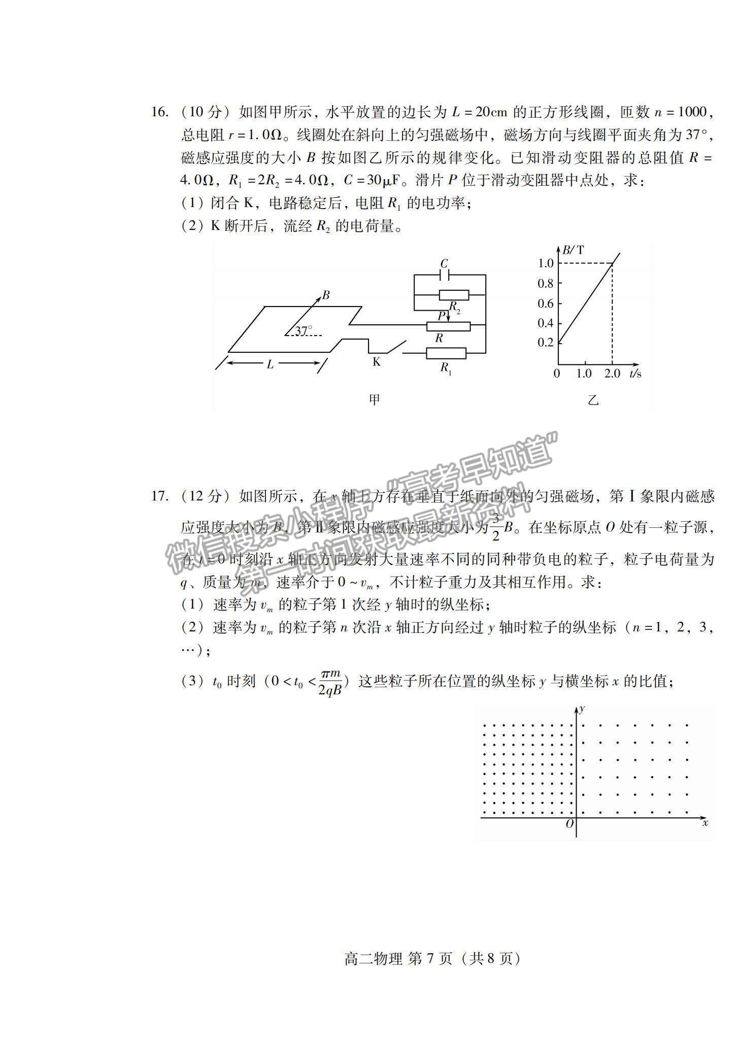 2021山東省濰坊市高二下學(xué)期期中考試物理試題及參考答案