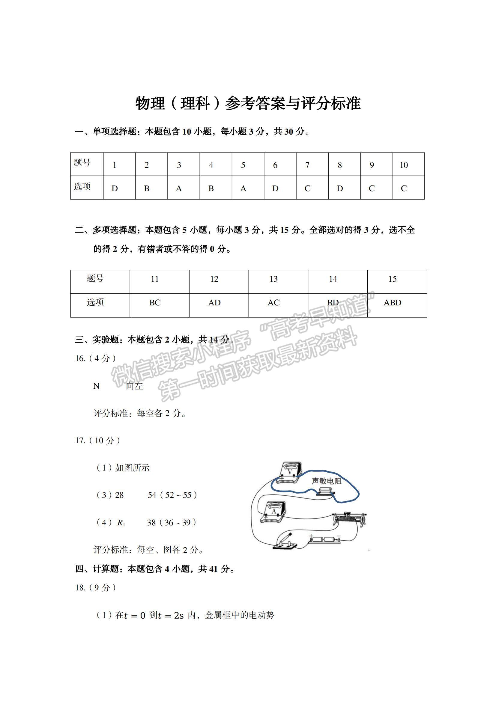 2021?山西省太原市高二下學(xué)期期中質(zhì)量監(jiān)測物理試題及參考答案