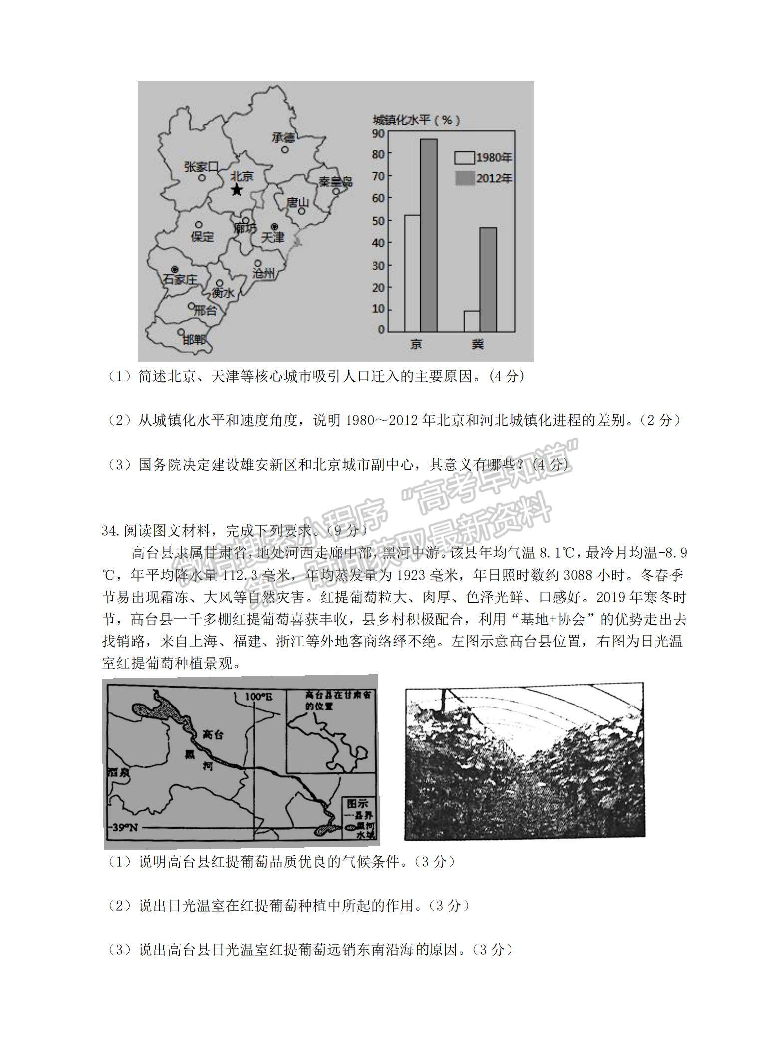 2021江西省贛州市八校高一下學(xué)期期中聯(lián)考地理試題及參考答案