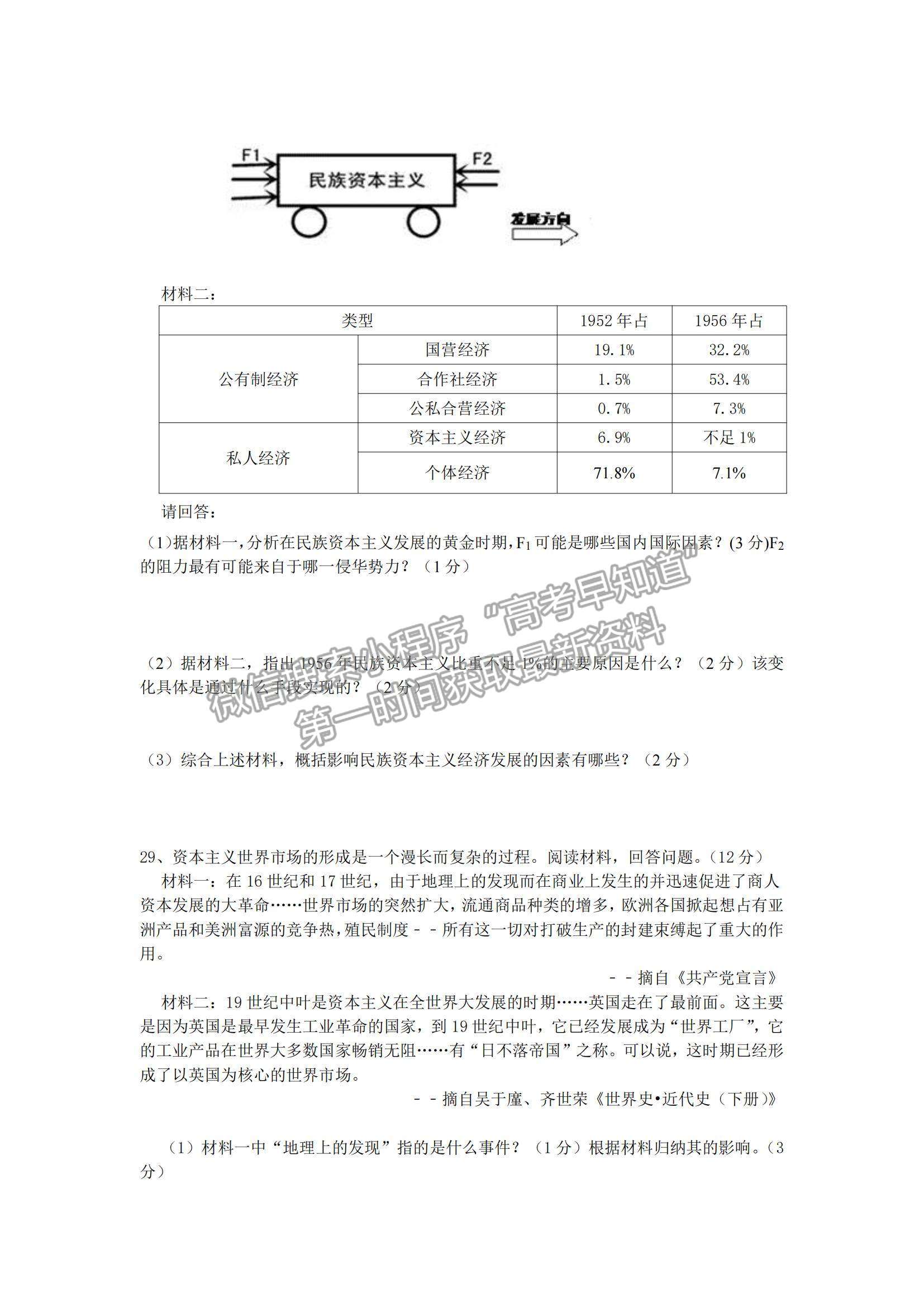 2021江西省贛州市八校高一下學(xué)期期中聯(lián)考?xì)v史試題及參考答案