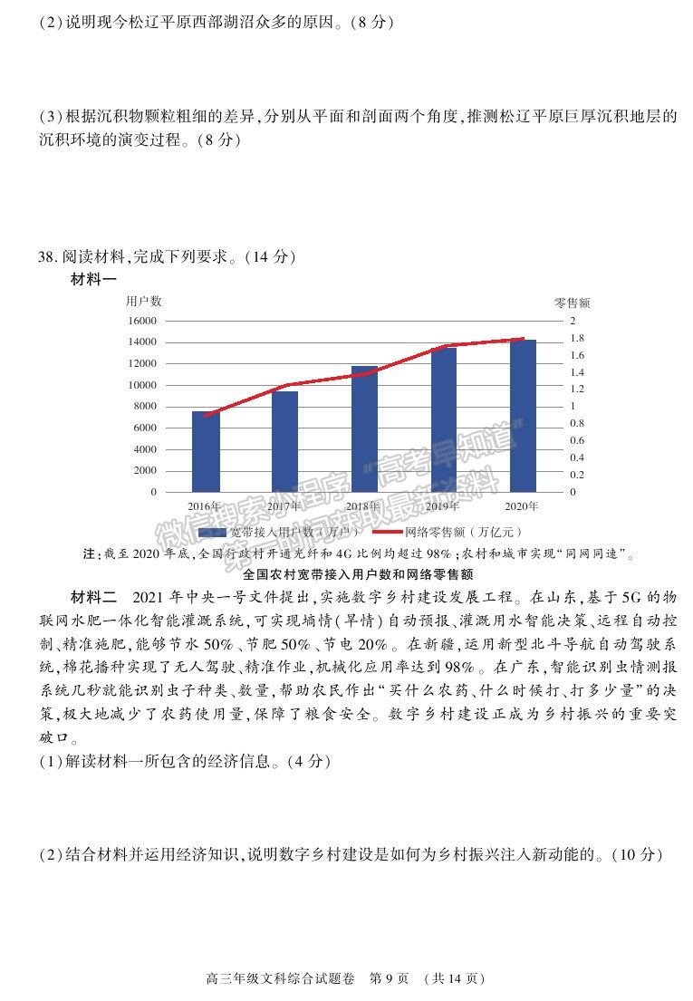 2021安徽省蕪湖市高三下學(xué)期二模文綜試題及參考答案