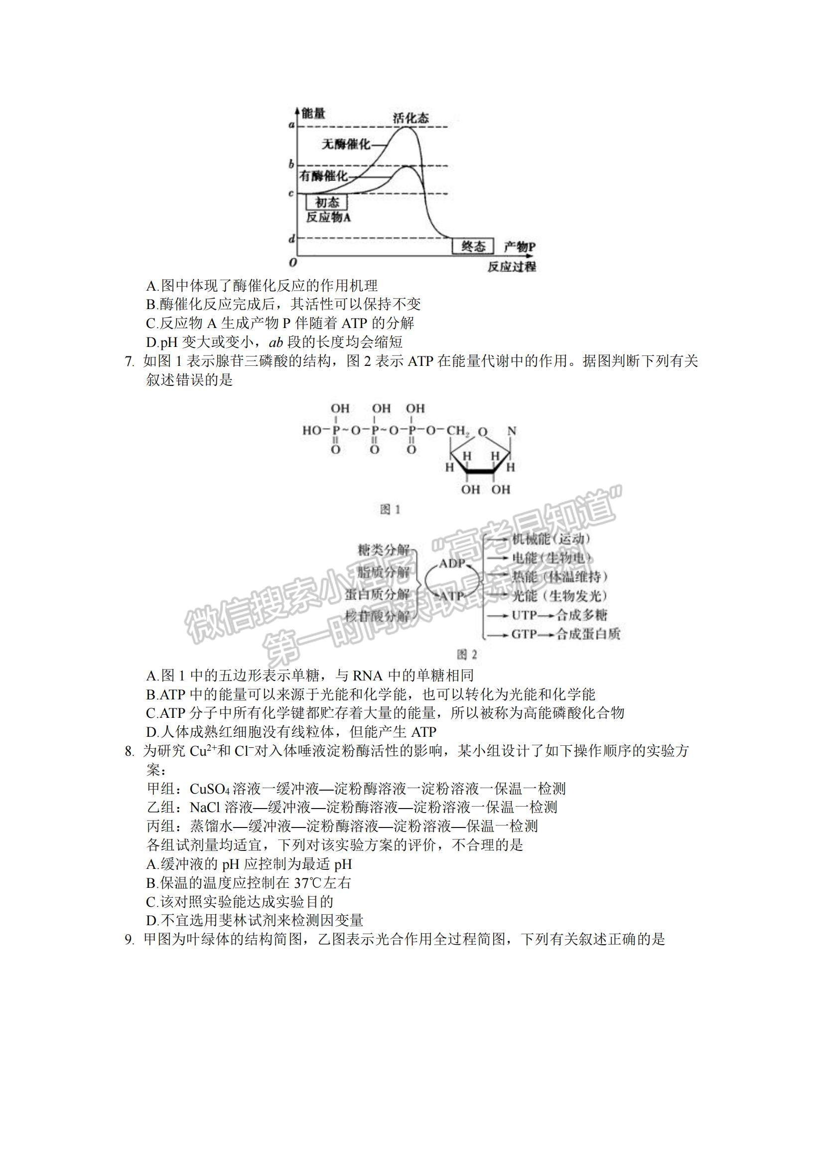 2021江西省南昌市新建一中高二下學期開學考試生物試題及參考答案