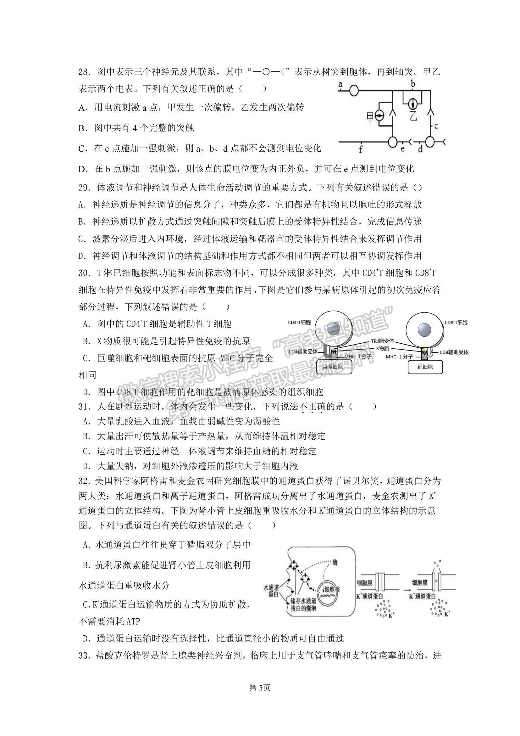 2022黑龍江省齊齊哈爾市第二十四中學(xué)高二上學(xué)期第一次月考生物試題及參考答案