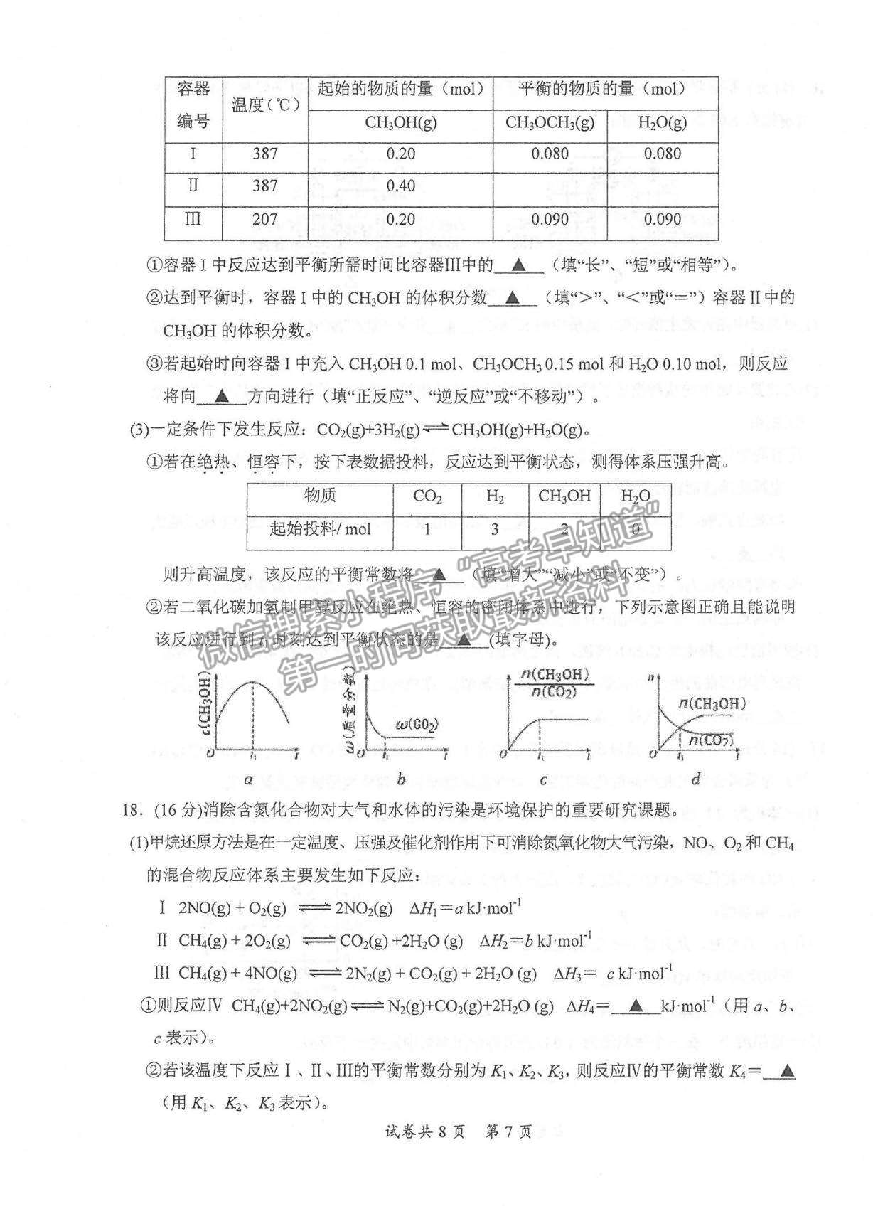 2022江蘇省常熟中學(xué)高二十月階段學(xué)習(xí)質(zhì)量檢測化學(xué)試題及參考答案