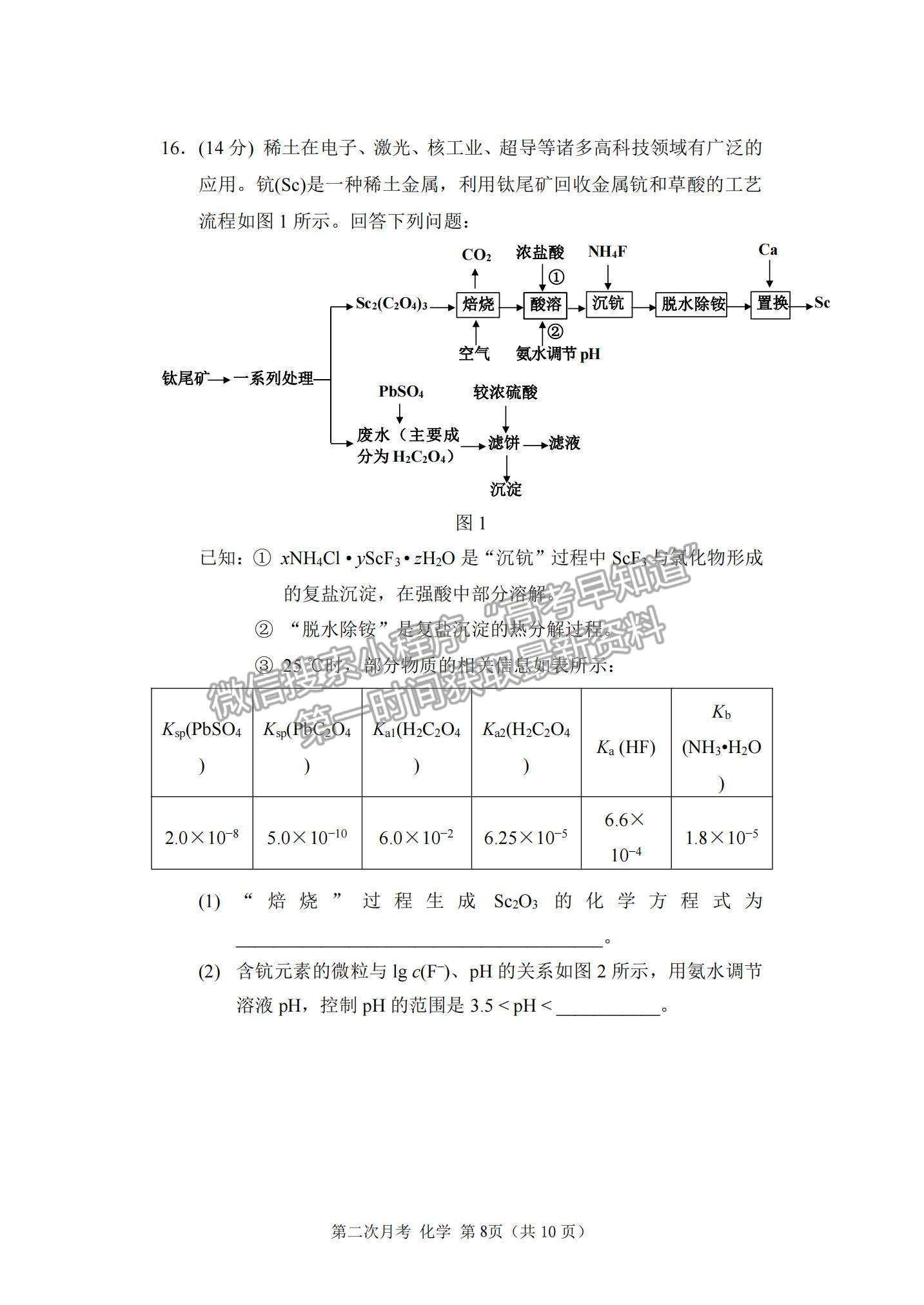 2022重慶市西南大學(xué)附中高三上學(xué)期第二次月考化學(xué)試題及參考答案