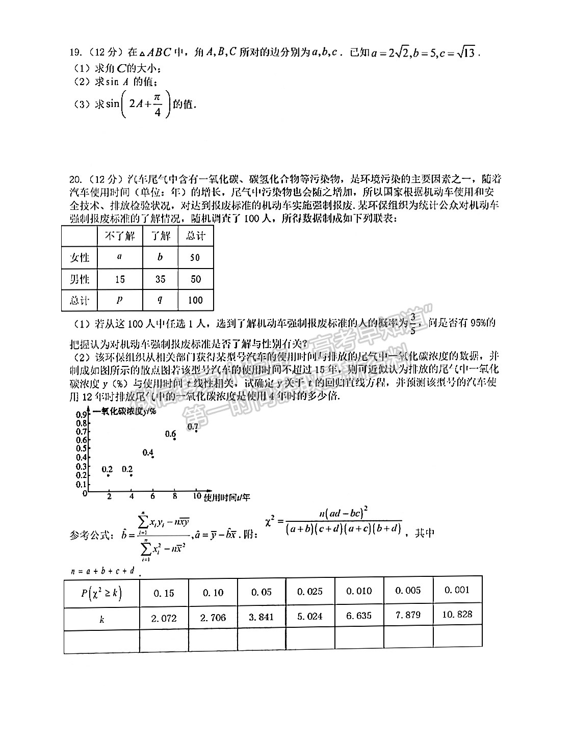 2022四川眉山彭山一中高三10月月考文科數(shù)學(xué)試卷及答案