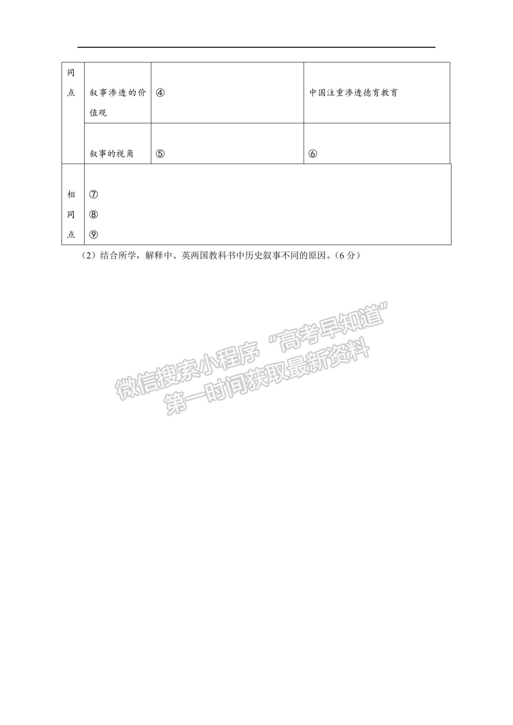 2021辽宁省盘锦市育才学校高二下学期期初考试历史试题及参考答案