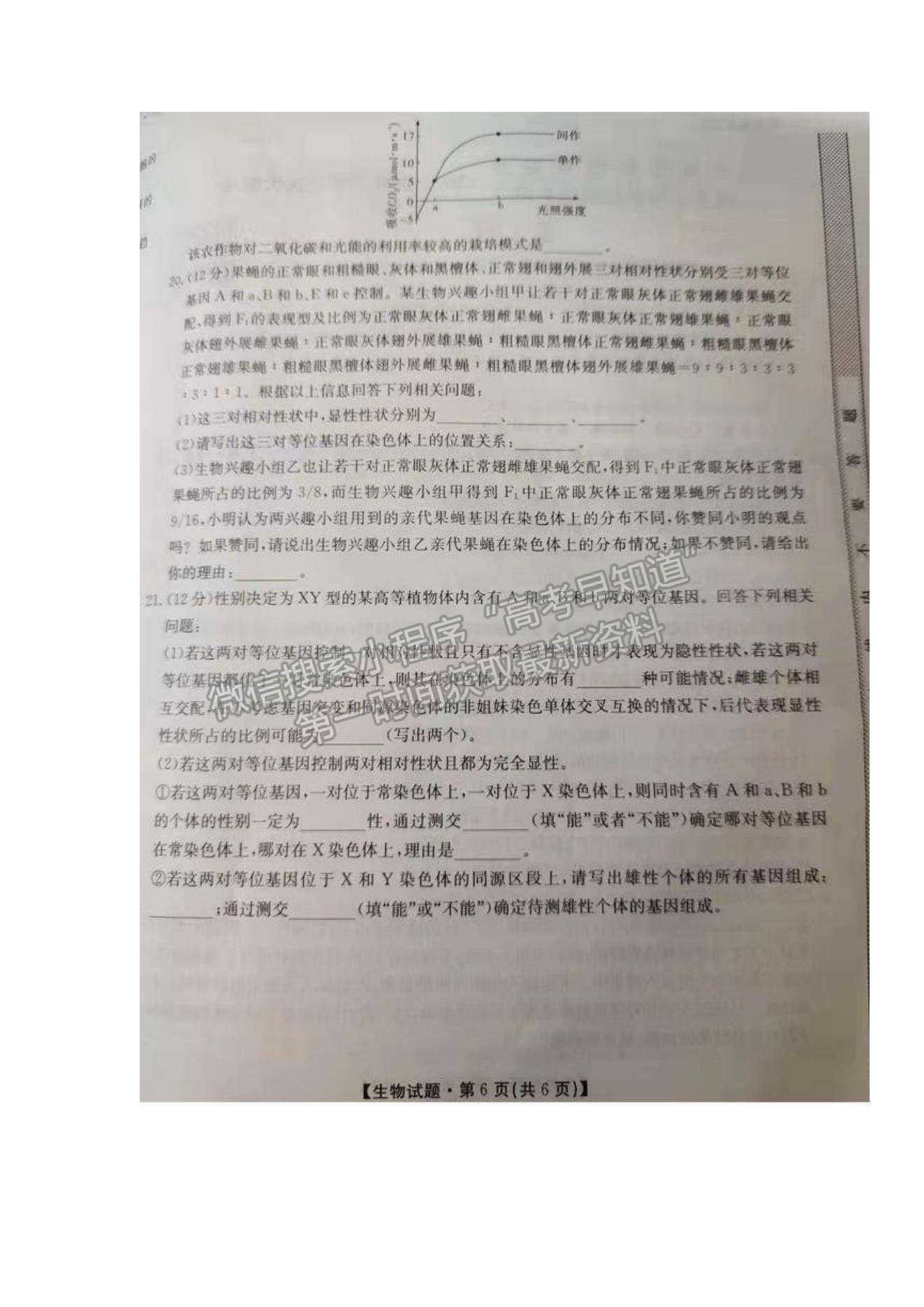 2022湖南省三湘名校教育聯(lián)盟高三第一次大聯(lián)考生物試題及參考答案