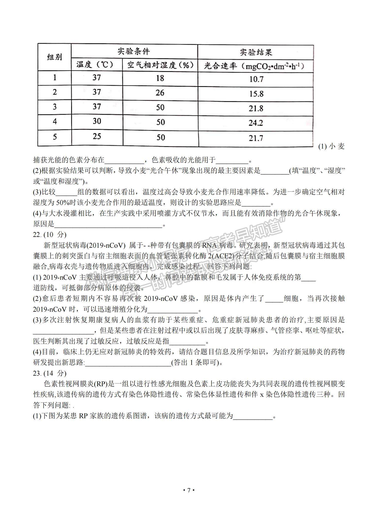 2021山東省日照市高三上學(xué)期9月校際聯(lián)考生物試題及參考答案