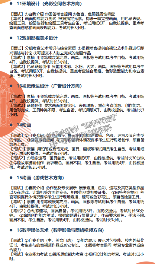 中国传媒大学2021艺术本科招生简章