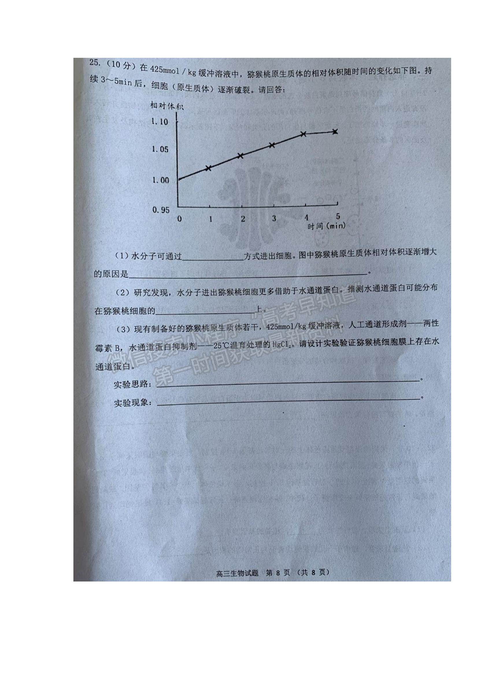 2022山東省濰坊市五縣市高三上學(xué)期第一次聯(lián)考生物試題及參考答案