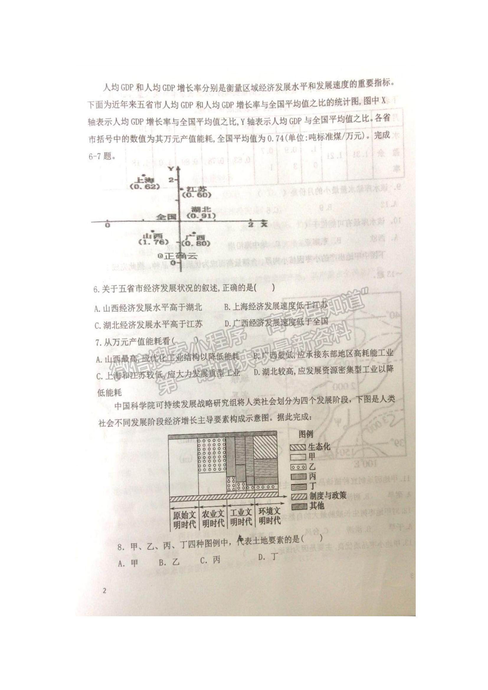 2022陜西省咸林中學(xué)高二上學(xué)期第一次月考地理試題及參考答案