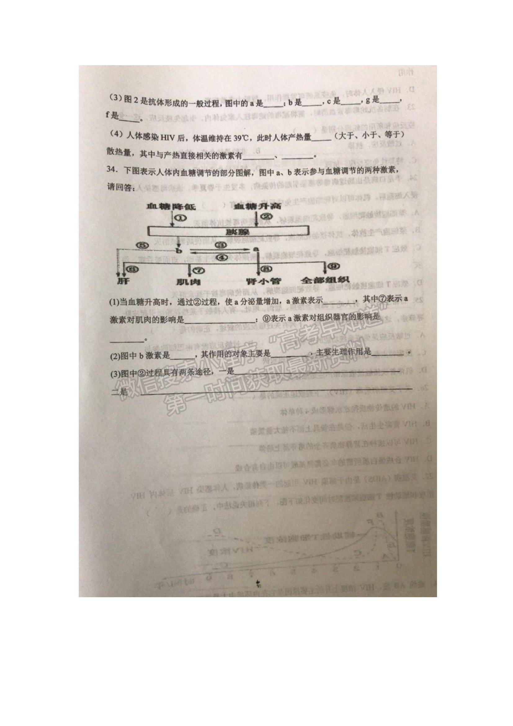 2022陜西省咸林中學高二上學期第一次月考生物試題及參考答案