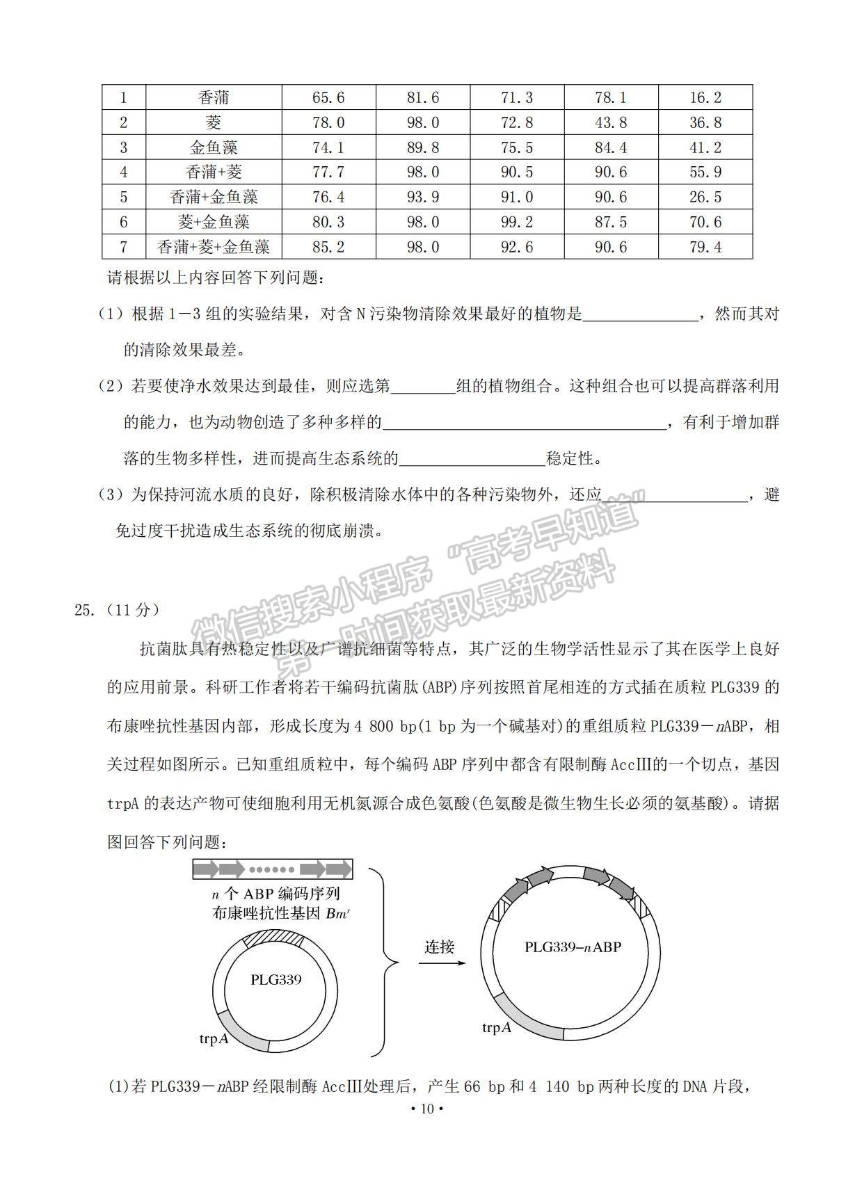 2021遼寧省沈陽(yáng)二中高三下學(xué)期第四次模擬生物試題及參考答案