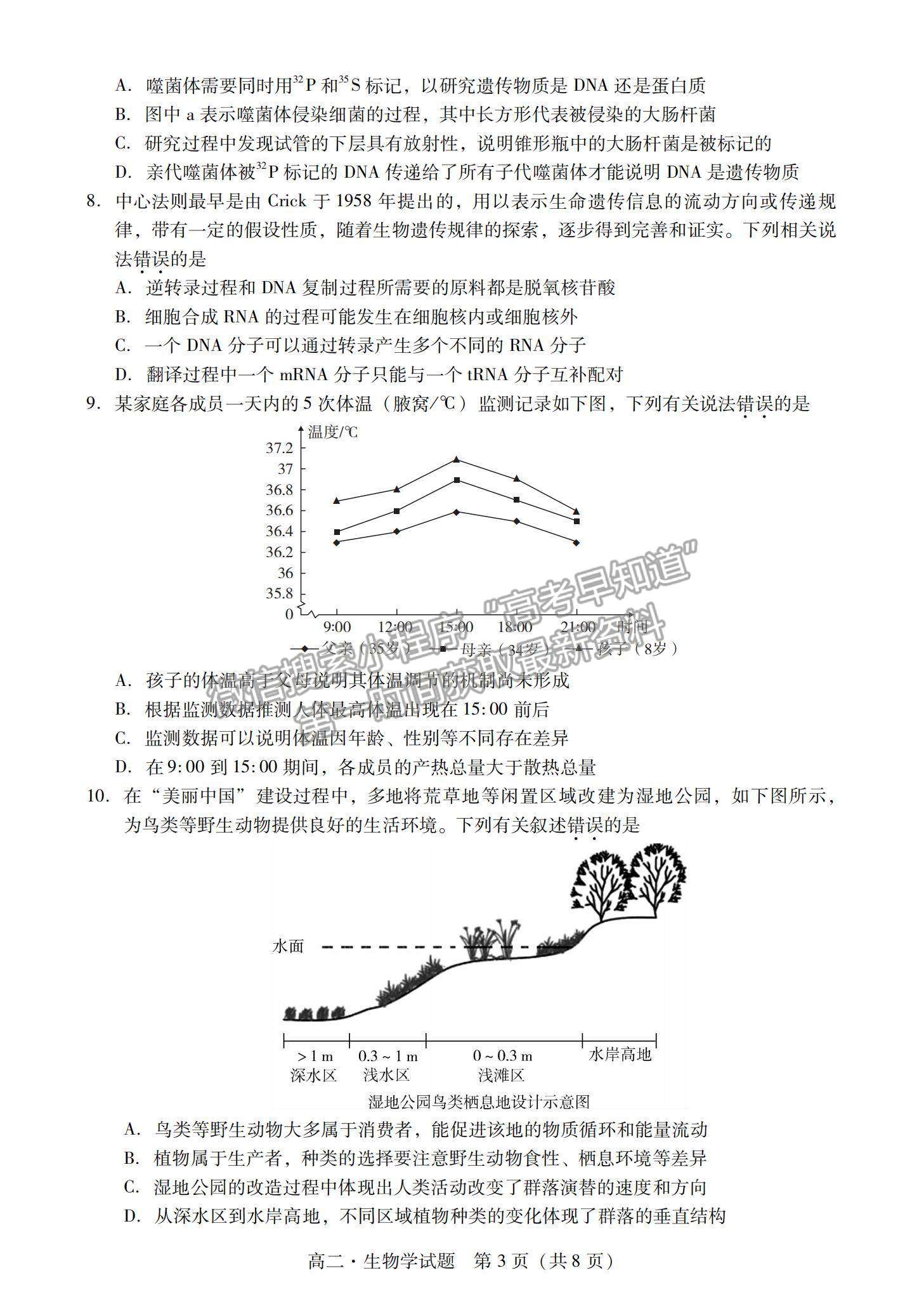 2021廣東省汕尾市高二下學(xué)期期末調(diào)研考試生物試題及參考答案