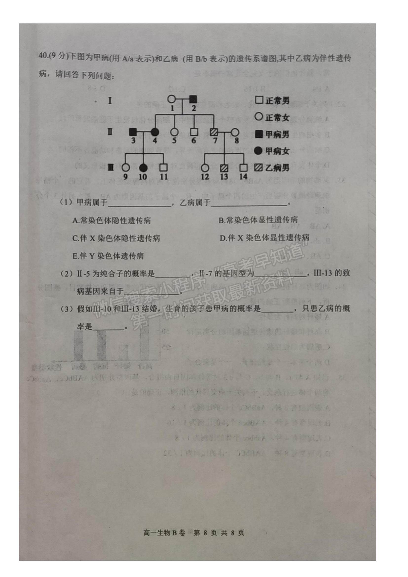 2021內蒙古赤峰市高一下學期期末生物試題及參考答案