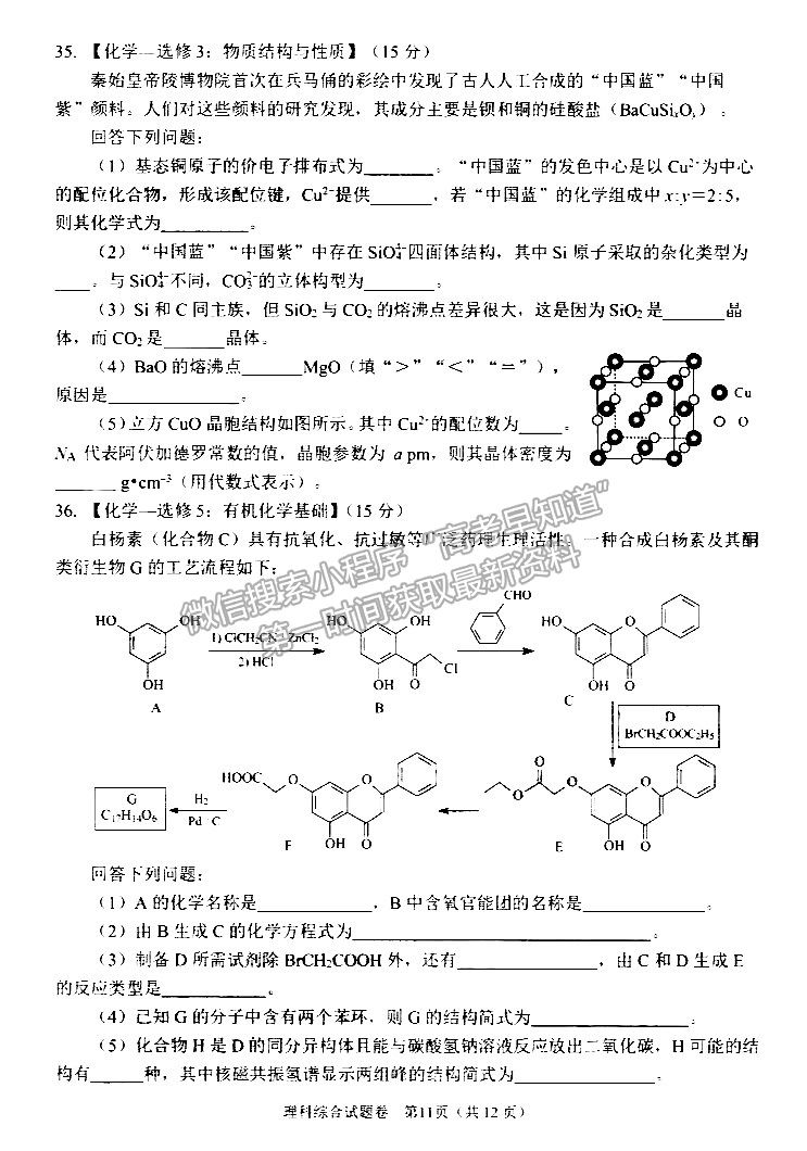 2022綿陽市高中2019級第一次診斷性考試理科綜合試題及答案