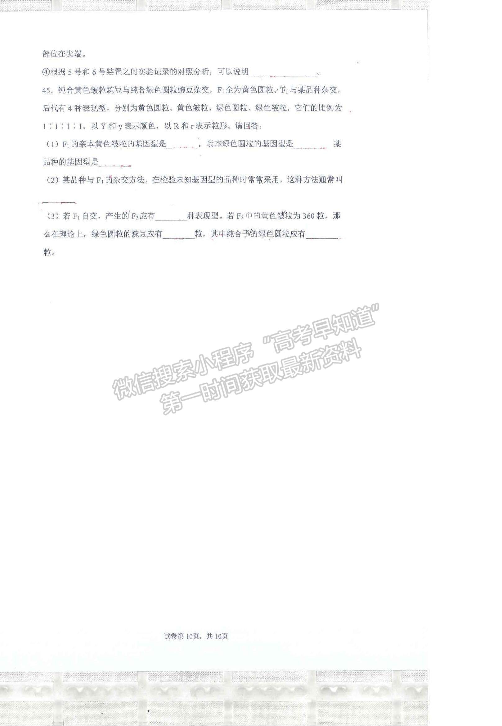 2022云南省昆明市官渡區(qū)云子中學(xué)長(zhǎng)豐學(xué)校高二上學(xué)期期中學(xué)業(yè)監(jiān)測(cè)生物試題及參考答案