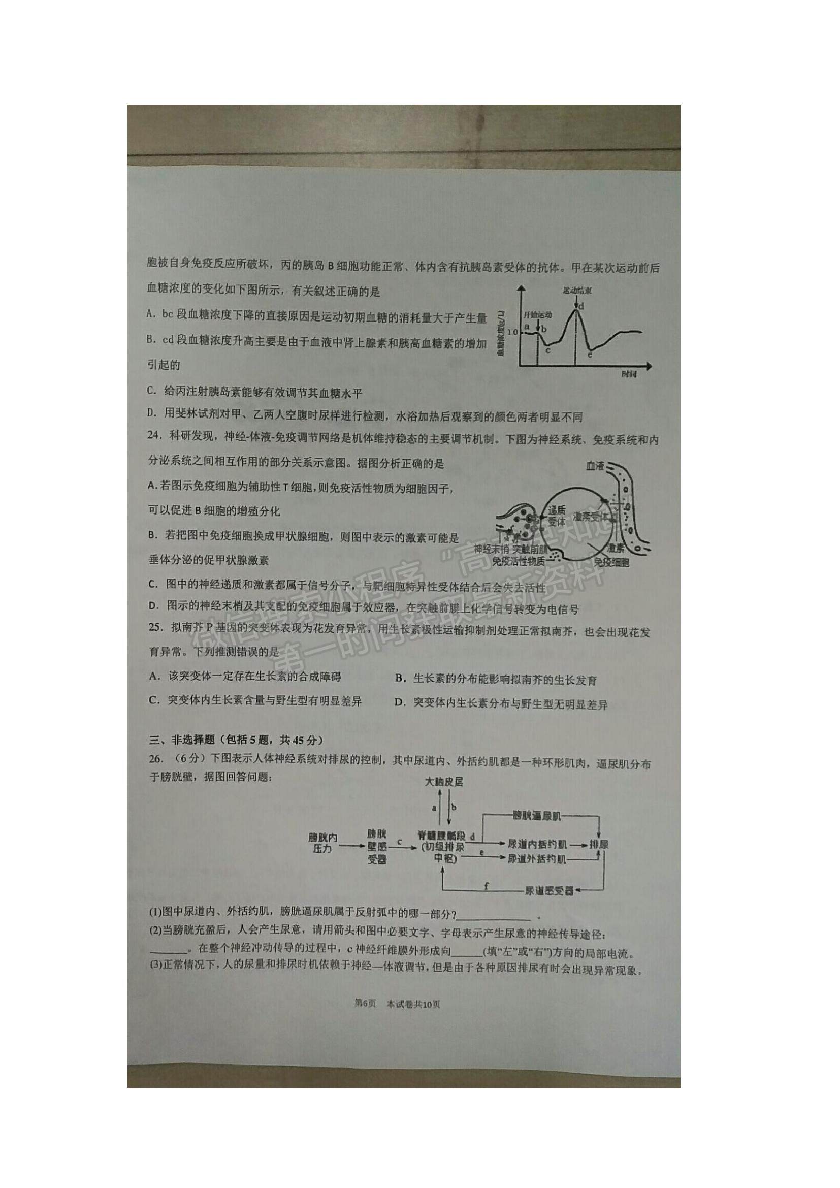 2022江蘇省海安市實(shí)驗(yàn)中學(xué)高二上學(xué)期期中考試生物試題及參考答案