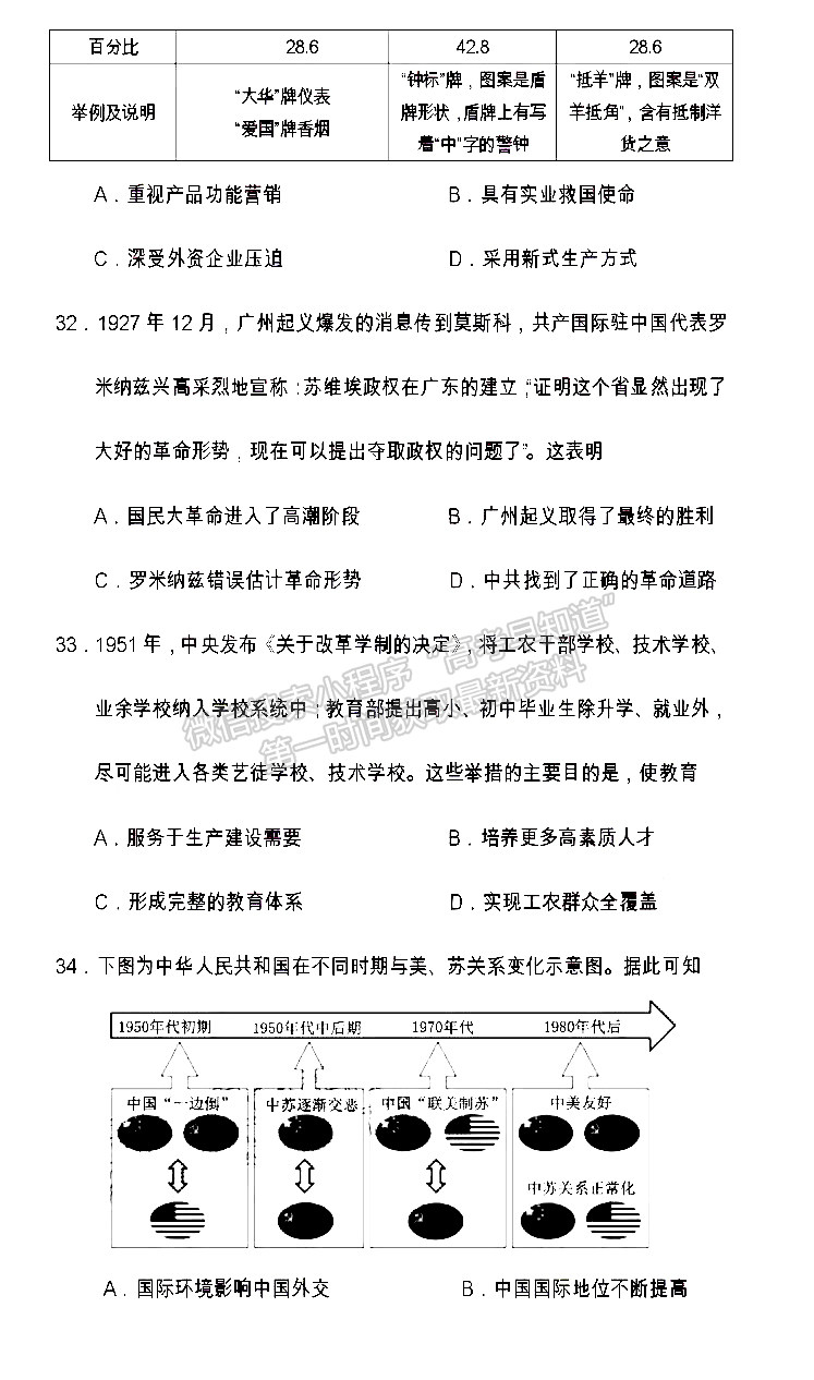 2022四川省遂寧市高中2022屆零診考試文科綜合試卷及答案