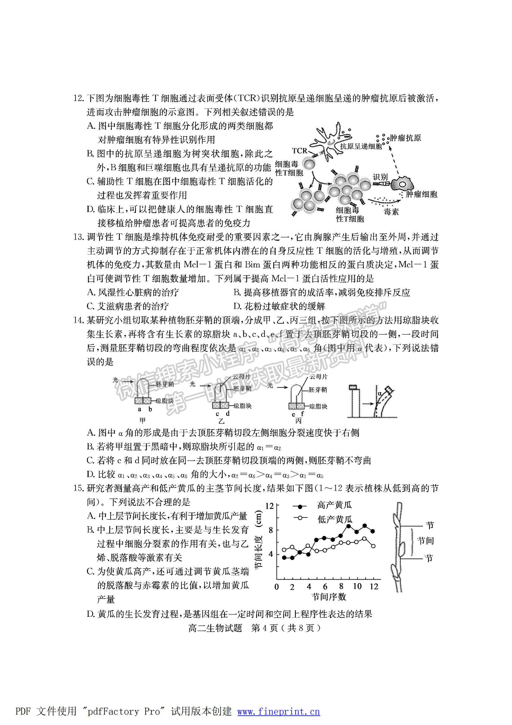 2022山東省臨沂市蘭山區(qū)、羅莊區(qū)高二上學(xué)期期中考試生物試卷及答案