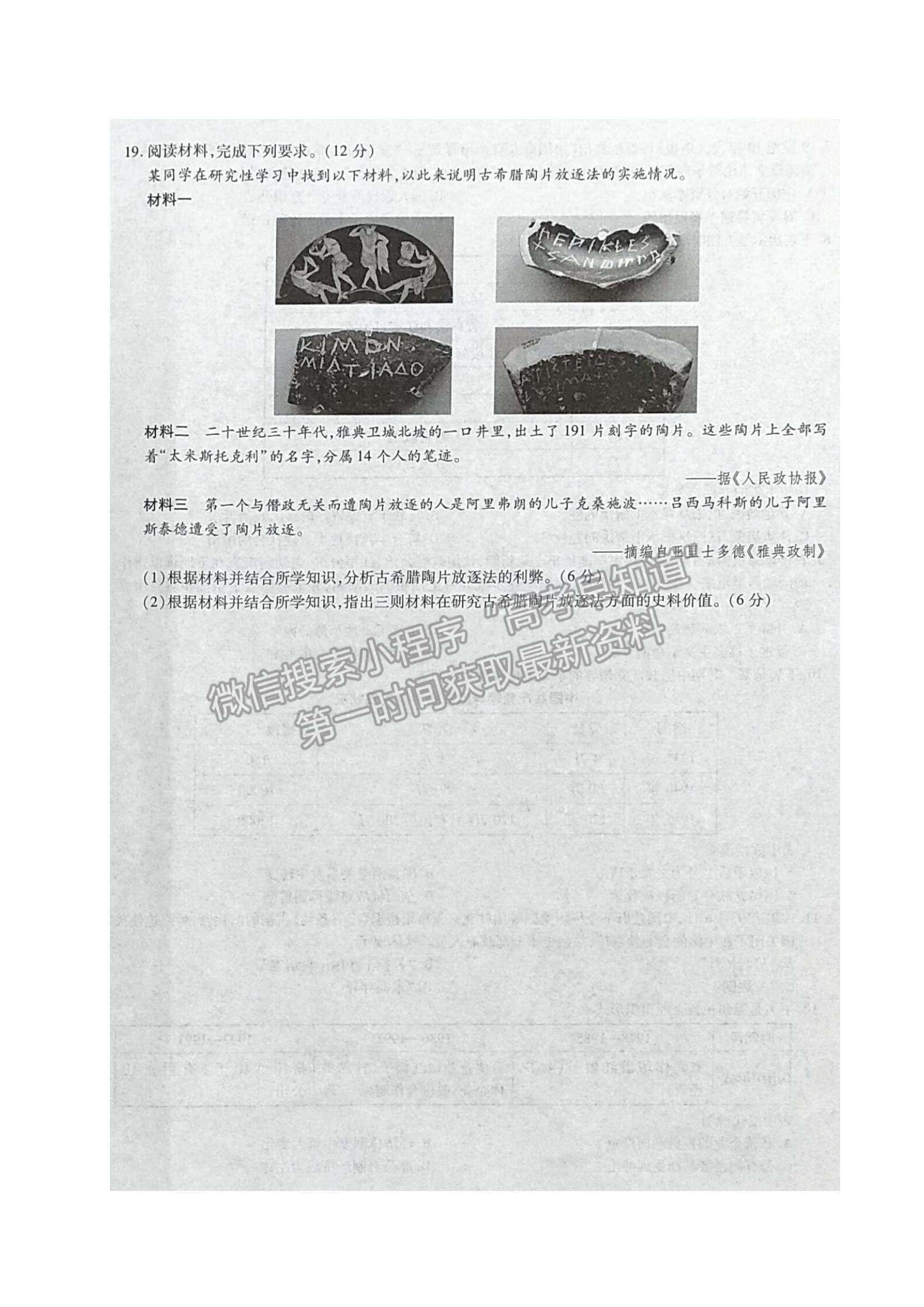 2022遼寧省高三上學期期中考試歷史試題及參考答案