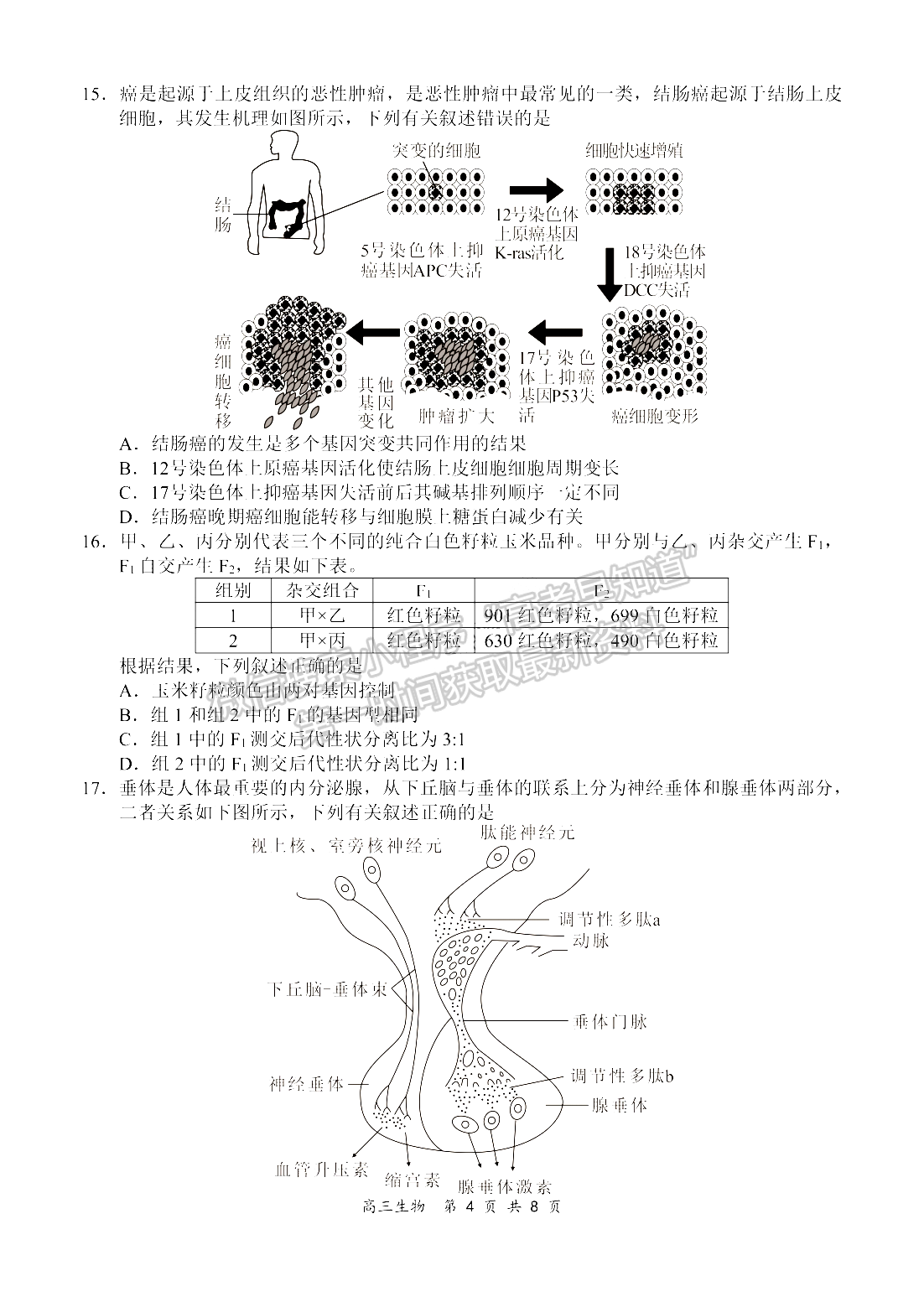 2022河南領軍考試高三11月聯(lián)考生物試卷及參考答案