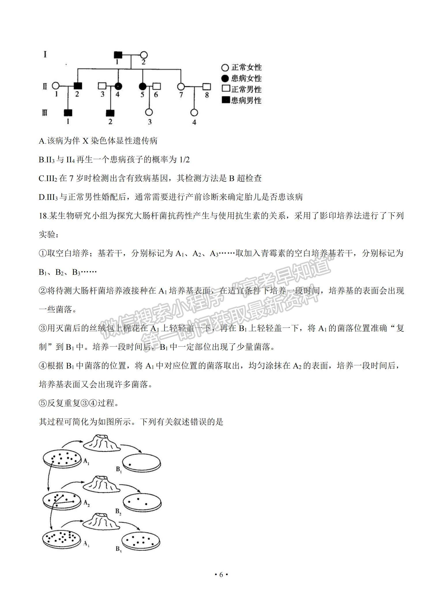 2021河南省周口市商丘市大聯(lián)考高三高中畢業(yè)班階段性測試（三）生物試題及參考答案