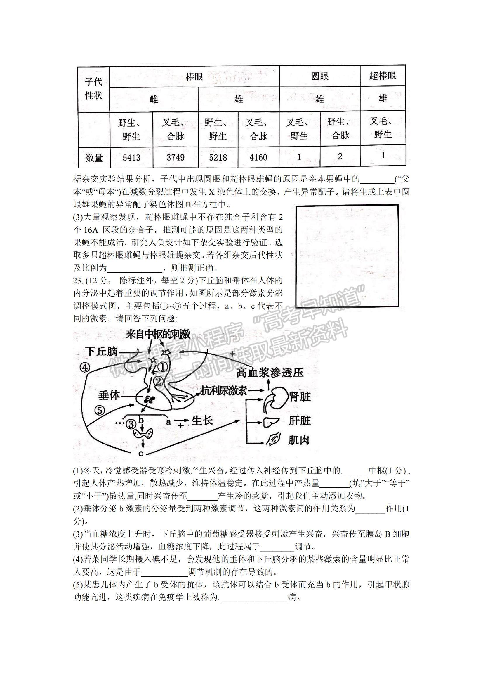 2022河北省邢臺(tái)市“五岳聯(lián)盟”部分重點(diǎn)學(xué)校高三12月聯(lián)考生物試題及參考答案