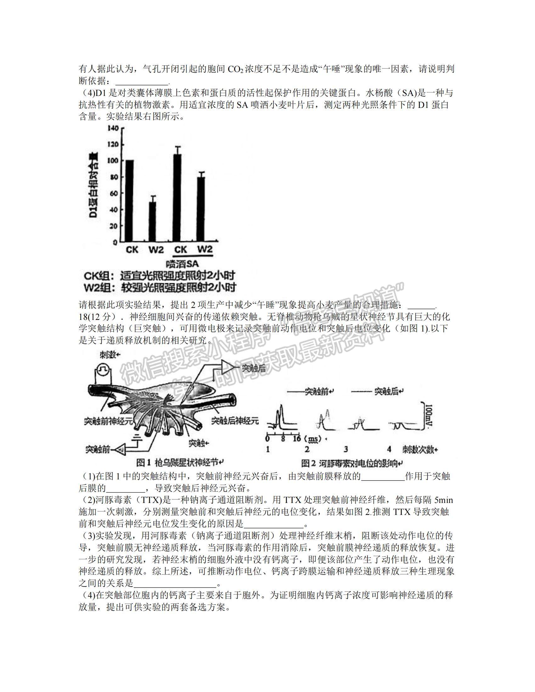 2022廣東省四校高三上學(xué)期第一次聯(lián)考生物試題及參考答案