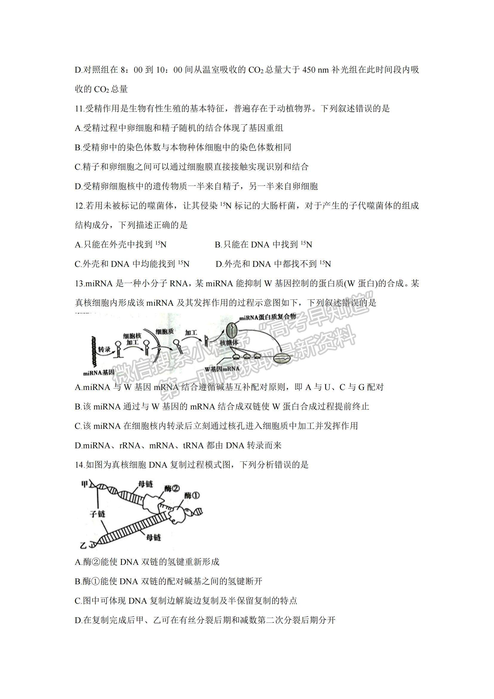 2022江西省七校高三上學期第一次聯(lián)考生物試題及參考答案