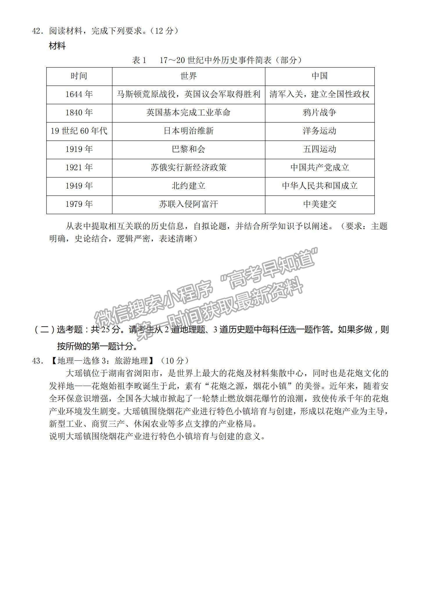 2022云南省昆明市高三12月摸底考試文綜試題及參考答案