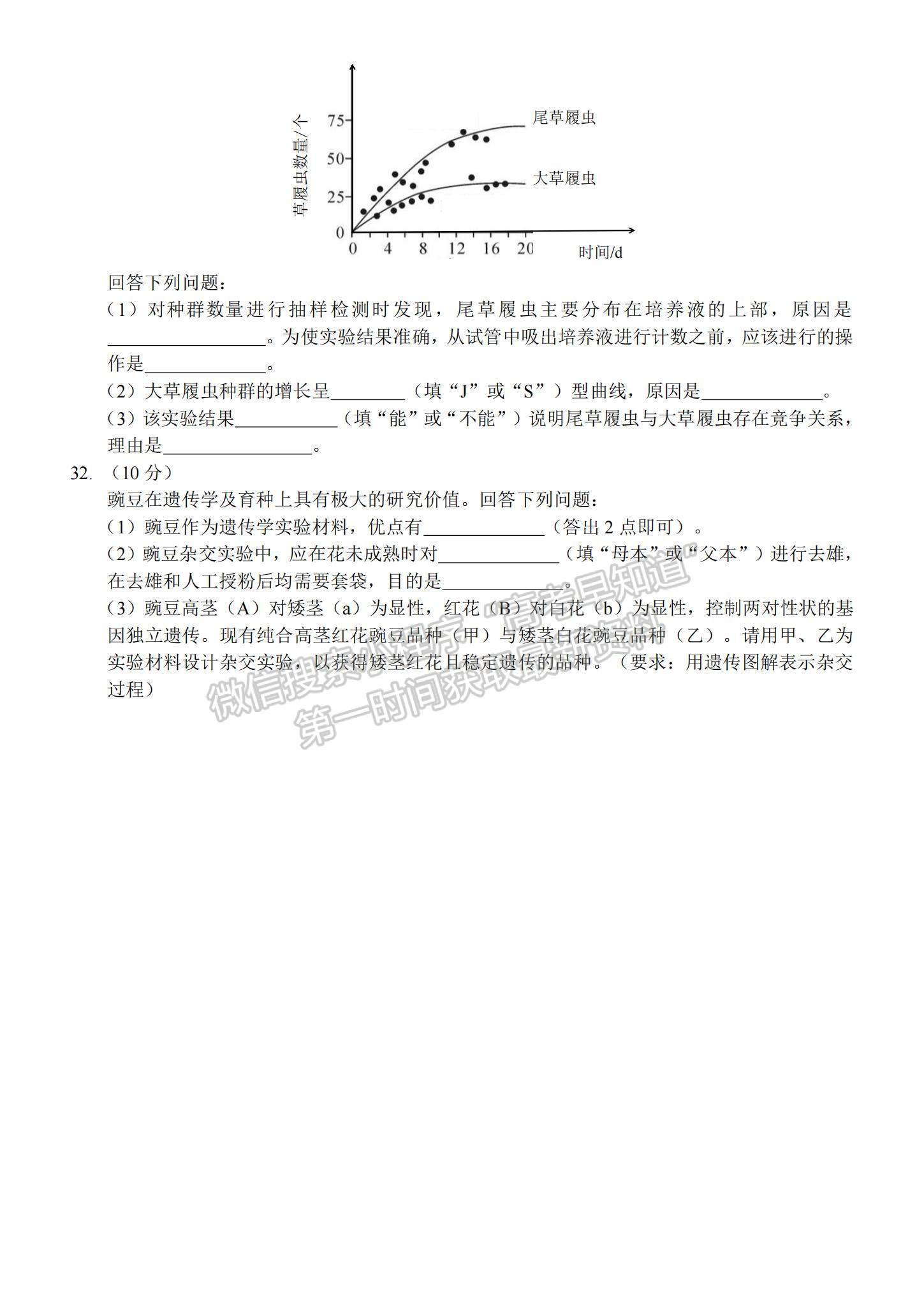 2022云南省昆明市高三12月摸底考試?yán)砭C試題及參考答案