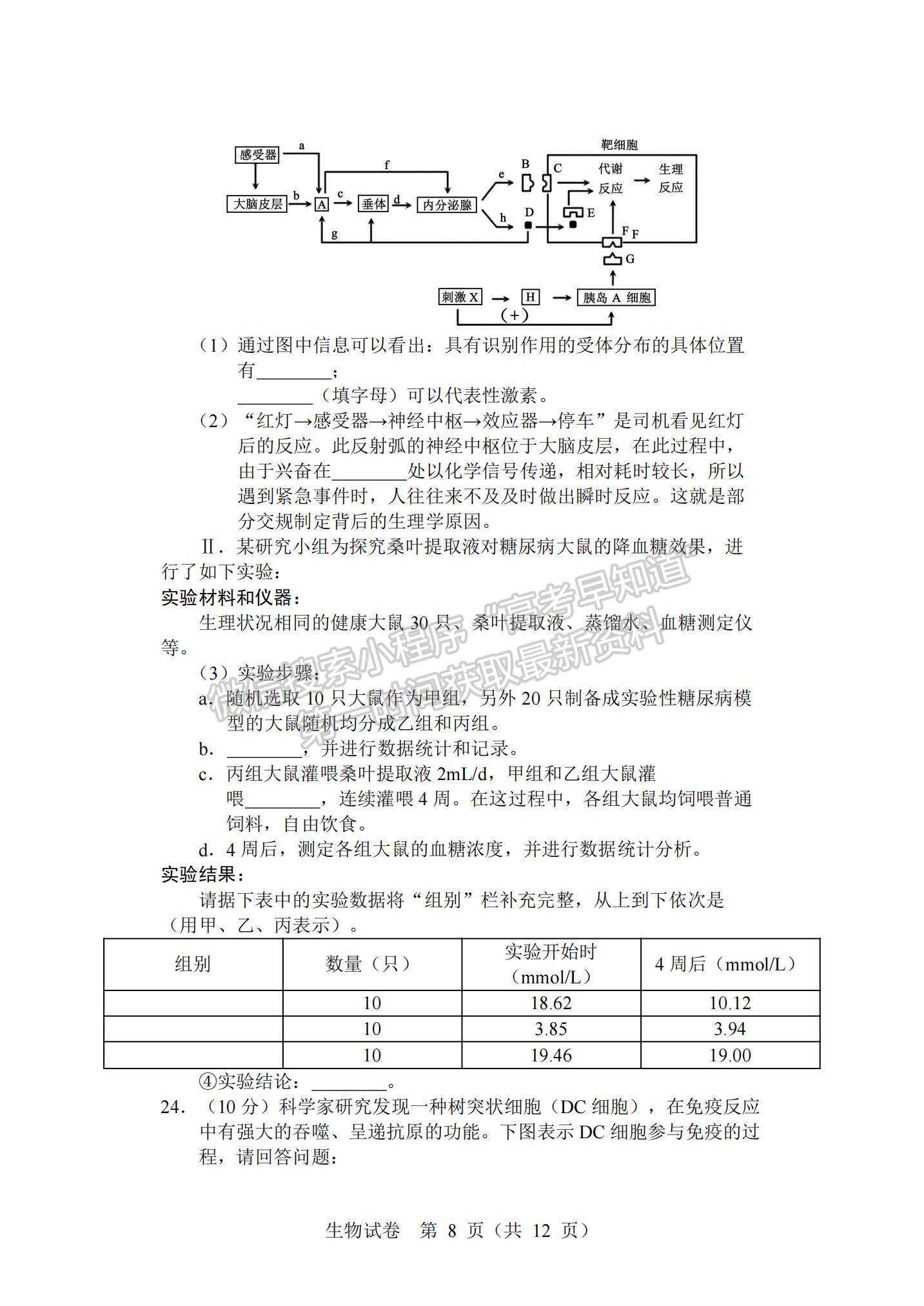 2022遼寧沈陽(yáng)重點(diǎn)高中聯(lián)合體高三12月考試生物試題及參考答案