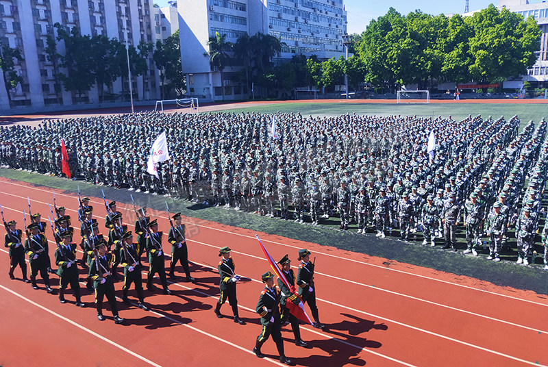 广州城市职业学院2021级新生军训正式拉开帷幕
